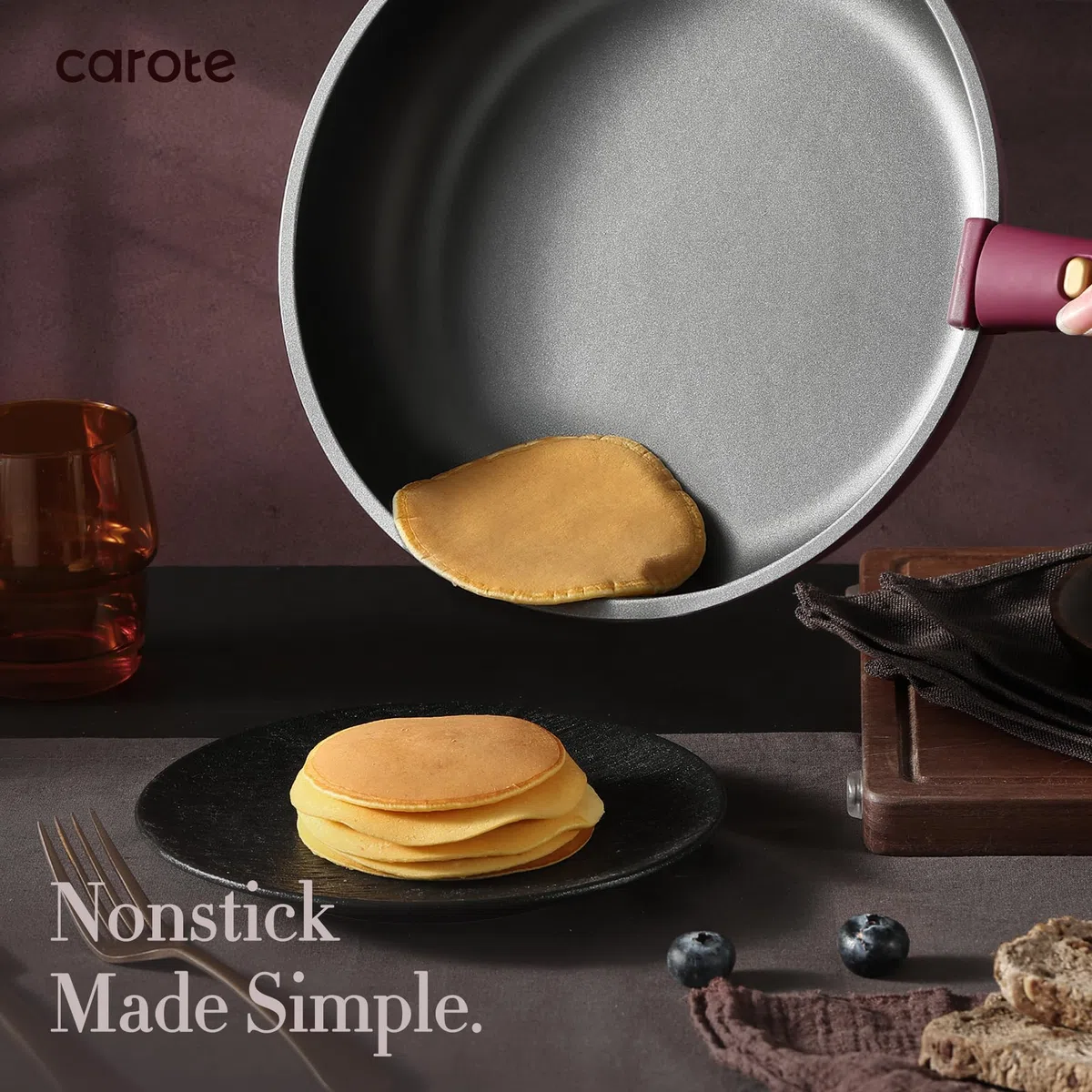 CAROTE Juego de 19 ollas y sartenes, juego de utensilios de cocina antiadherentes con mango desmontable, juego de utensilios de cocina de inducción antiadherentes con mango extraíble, juego de