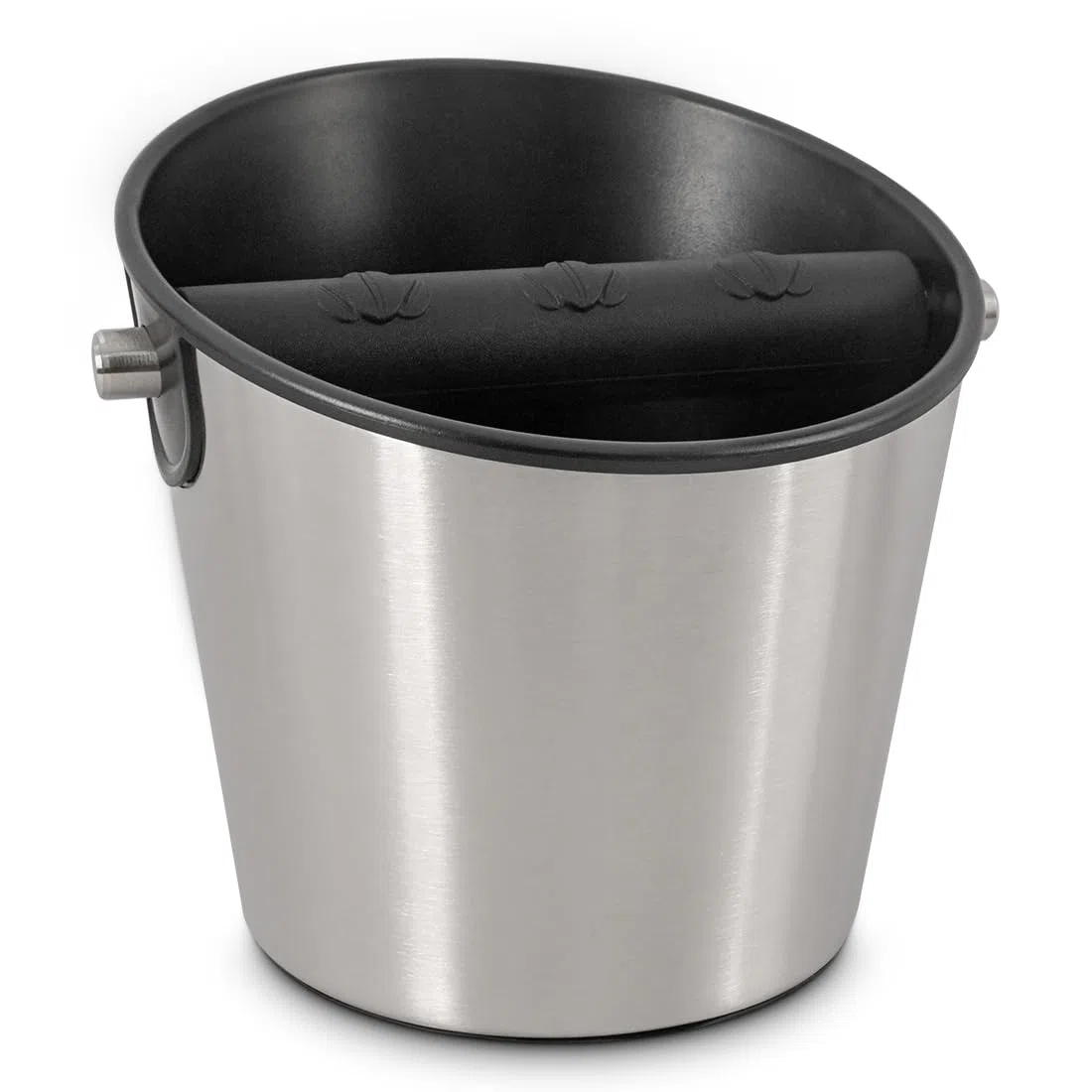 Caja de acero inoxidable para café expreso con barra de metal desmontable, tamaño pequeño, caja de café molido, accesorios de espresso, herramientas para cafetería en el hogar