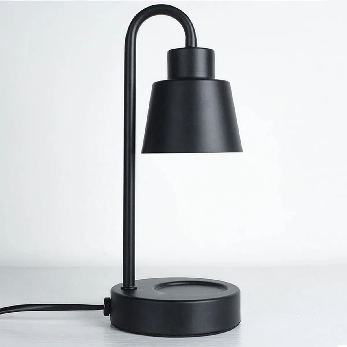 Lámpara Calentadora de Cera Eléctrica, Calentador de Velas con Fragancia, Lámpara Calentadora de Velas, Derretimiento de Velas Regulable con Control de Dial Y 2 Bombillas, Farol(110v negro)