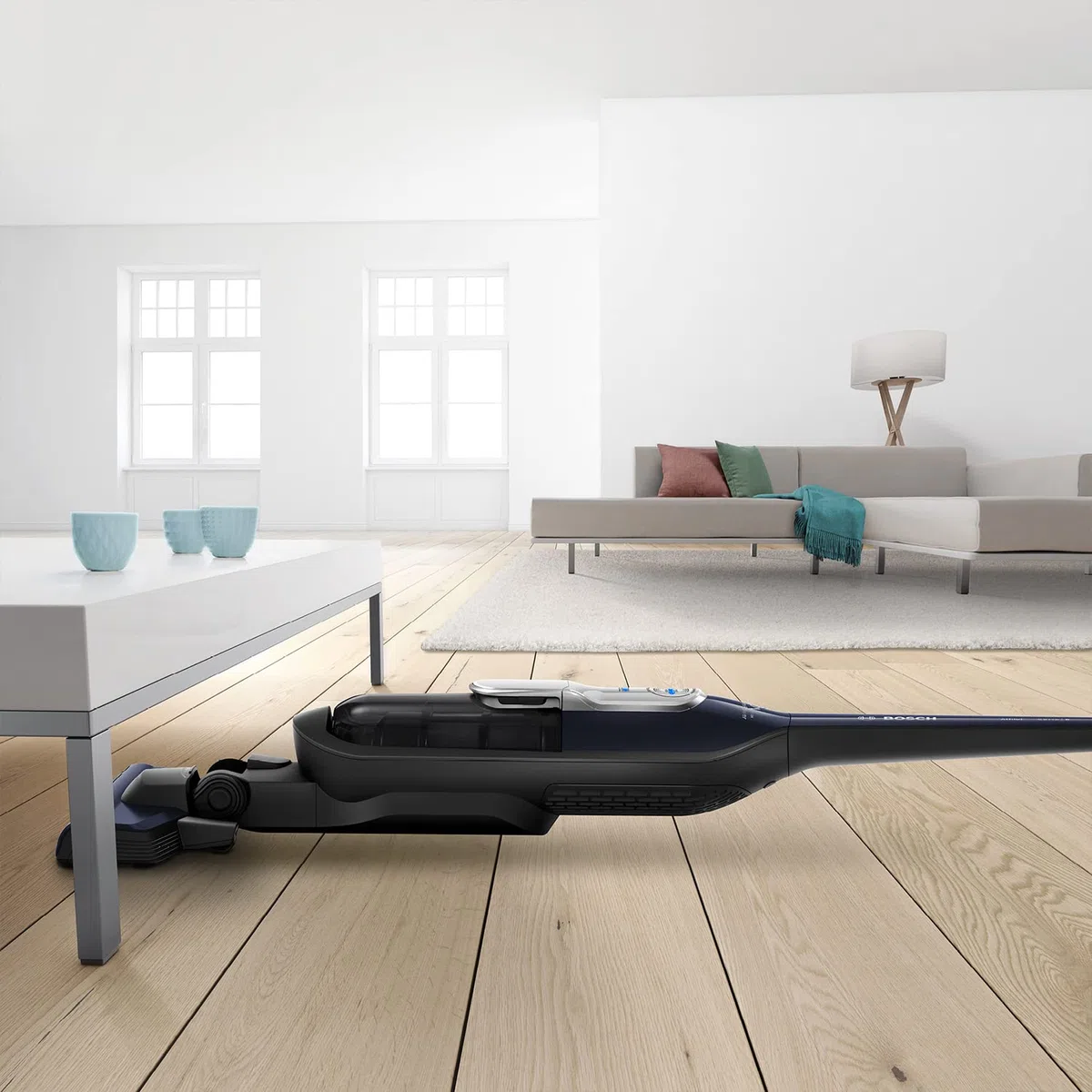 Bosch Athlet Serie 6, Aspirador Escoba inalámbrico, BCH85N, Alta Potencia de succión, máxima flexibilidad, Filtro higiénico, Azul