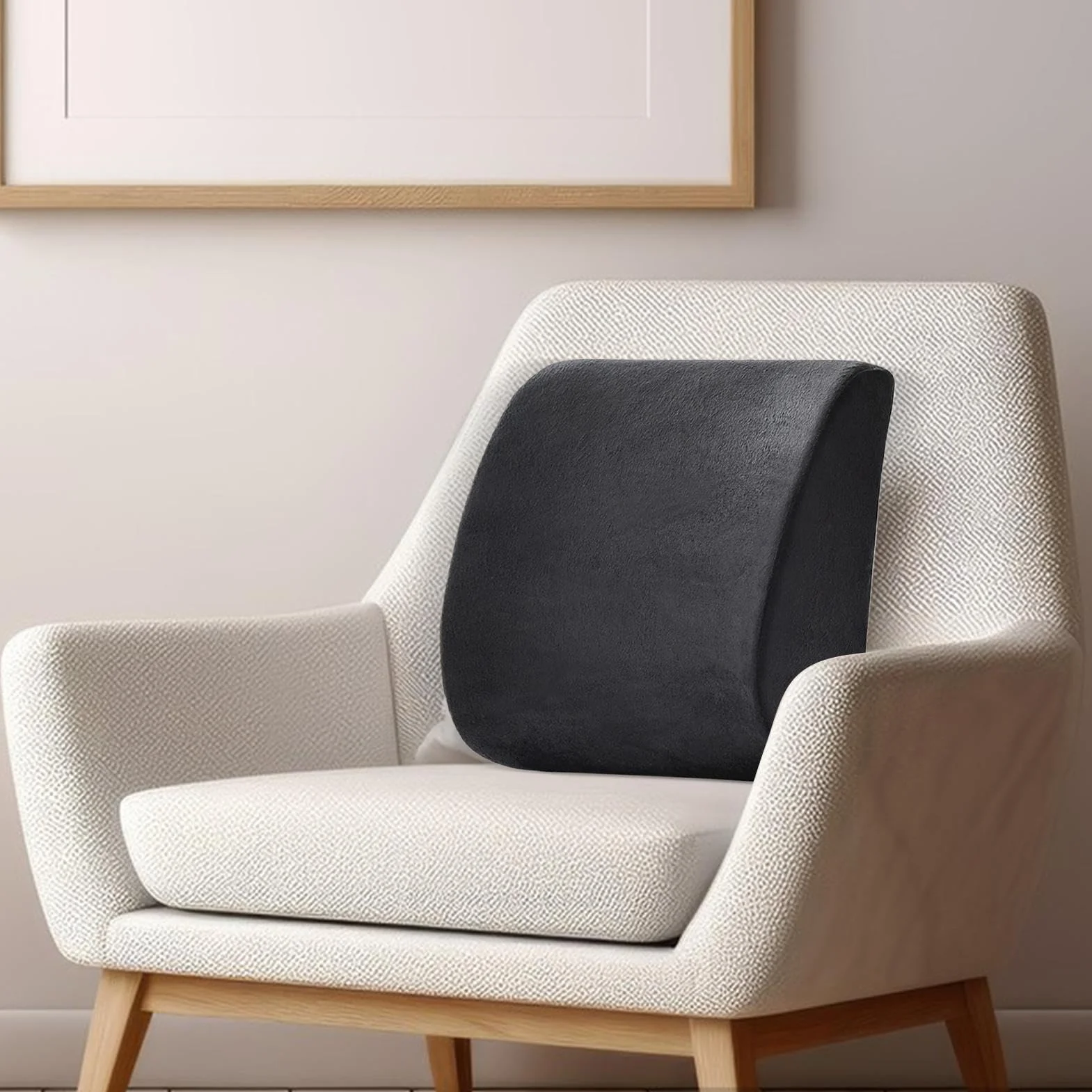 Almohada lumbar para la espalda baja, cojín transpirable para la espalda baja, cojín de soporte para la espalda baja, soporte lumbar para asiento de coche, almohada de soporte para la espalda del sofá