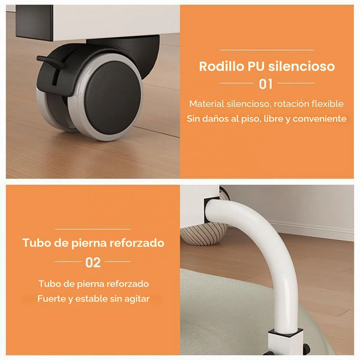 Mesa para Computadora Portátil con Ruedas, Escritorio De Almacenamiento con Carrito sobre La Cama Estación De Trabajo para Computadora Ajustable para Cama Sofá Hospital 115 * 210cm
