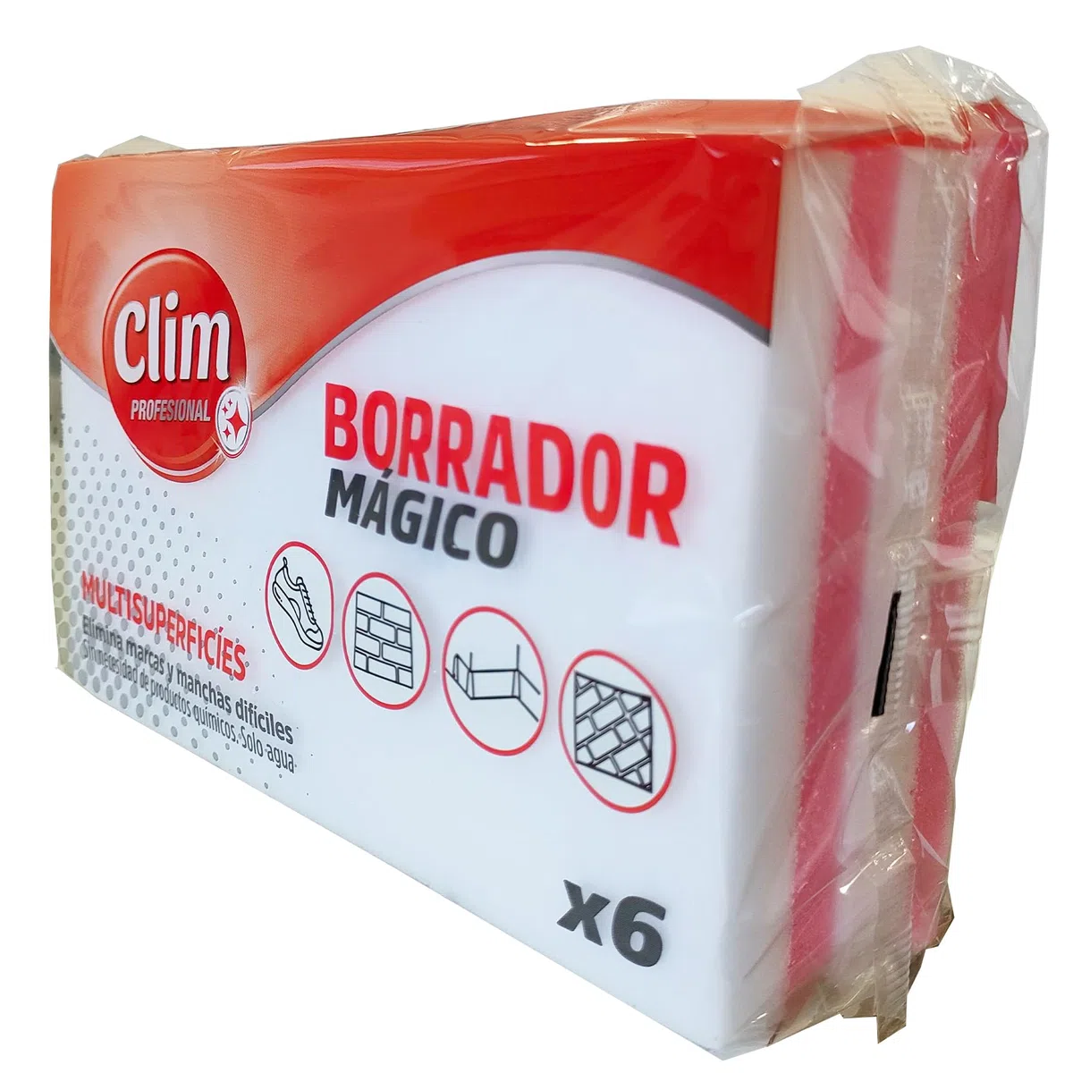 Clim Profesional. 60 Esponjas Mágicas Borra Manchas | Borrador para Limpiar Suciedad y Manchas en Paredes, Zapatillas, Muebles, etc | Limpieza Fácil con Melamina sólo Humedecer con Agua
