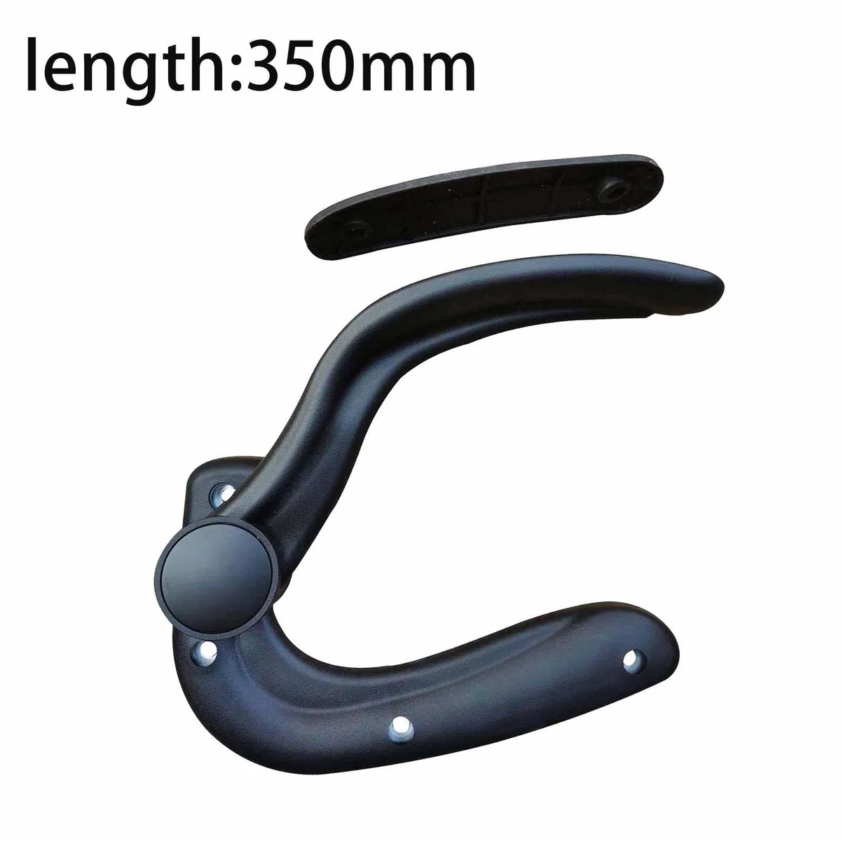 Harilla Par de reposabrazos Ajustables para Silla de Oficina, Brazos de Apoyo y reemplazos de Codo con Tornillos de Montaje, Comodidad con Almohadillas, Negro