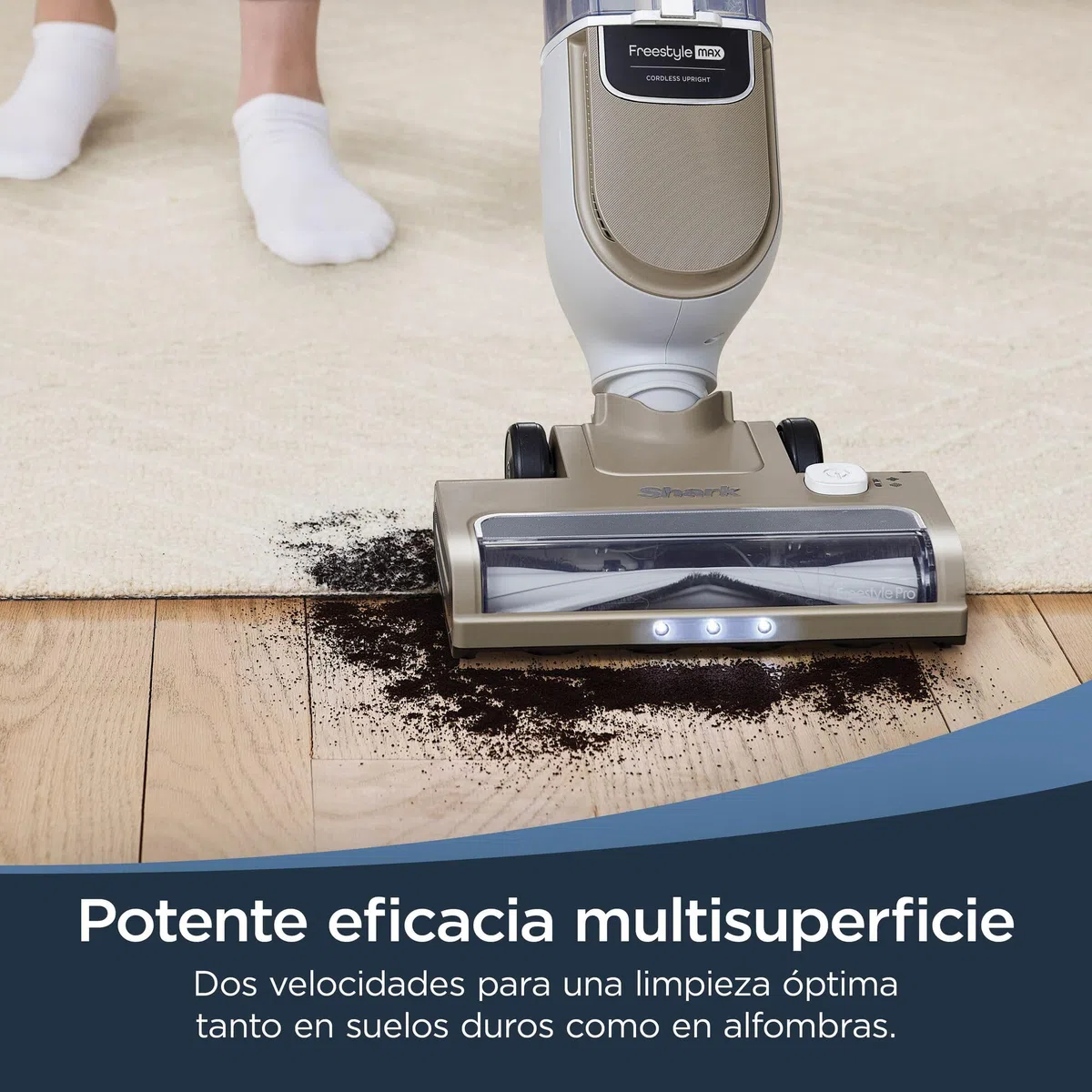 Shark Freestyle MAX Aspiradora sin Cable, SV2002EU | para Múltiples Superficies, Diseño Ligero, Faros LED Integrados, Vaciado Fácil, Mantenimiento Sencillo