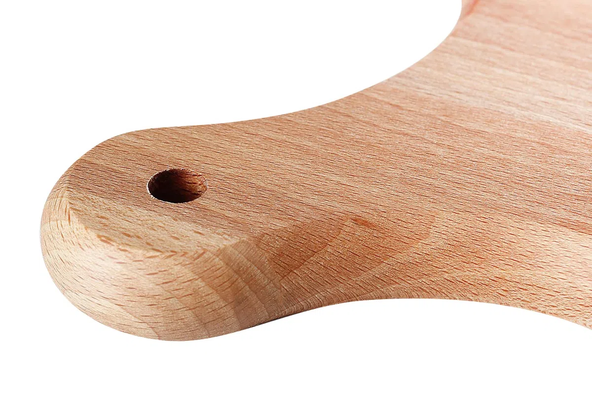 Tabla de pizza redonda. Tabla de madera. Tabla de cortar Pizza. Madera maciza - 40 cm