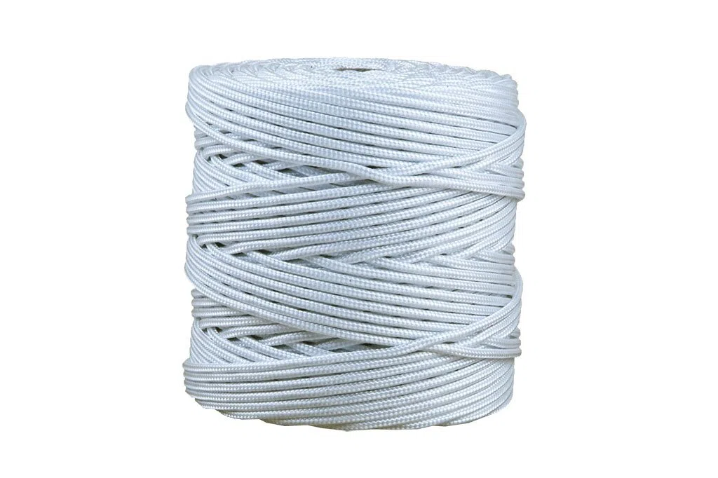 Cofan Bobina de cordón trenzado de polipropileno | Diámetro de 5 mm | Longitud de 200 metros en color blanco