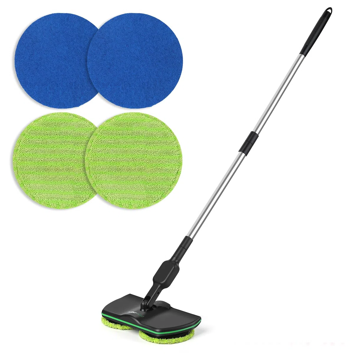 Mopa giratoria eléctrica inalámbrica con batería para limpieza de suelos, almohadilla de limpieza de 13 pulgadas | Diseño ligero para suelos de madera dura, azulejos, vinilo y laminado; sin tanque de agua integrado