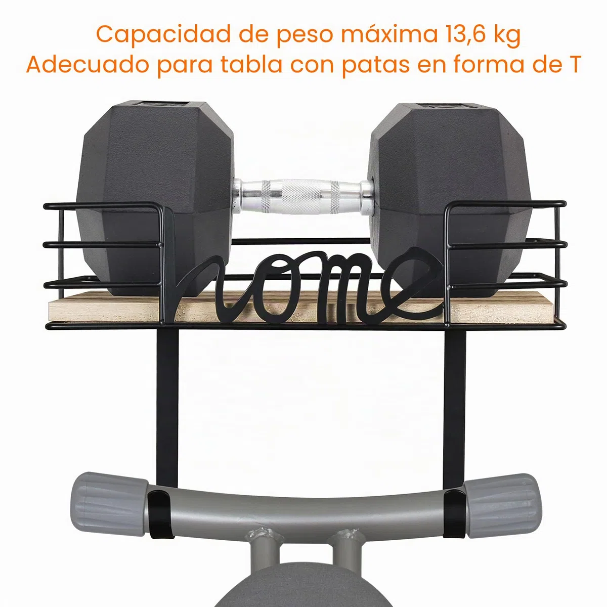 TJ.MOREE Soporte de pared para tabla de planchar, soporte para plancha y tabla de planchar con gran cesta de almacenamiento de madera y ganchos extraíbles (negro)