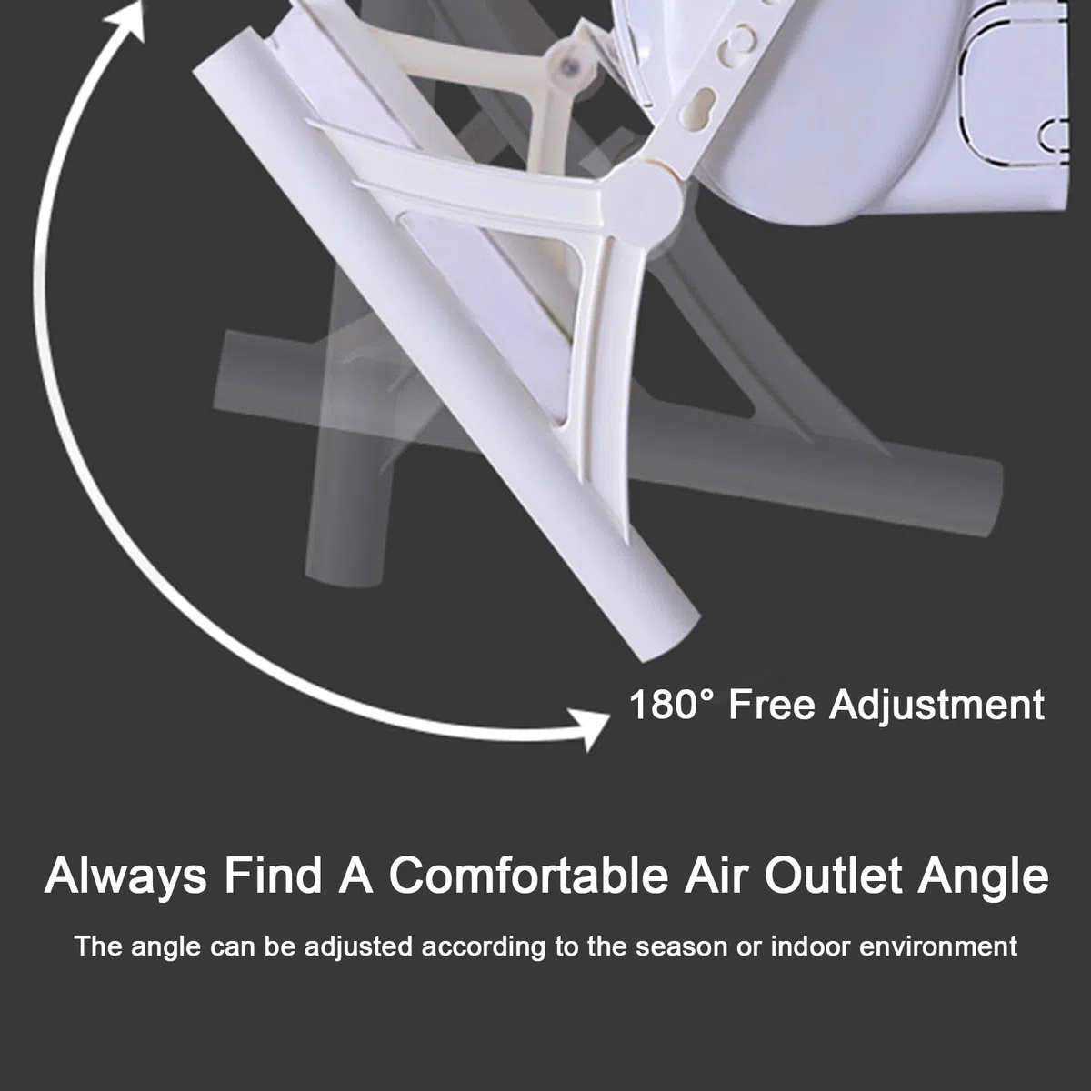 Desviador Aire Acondicionado, Deflector de Registro de Aire, Diseño Retráctil, Tela Oxford, Soporte Grueso, para Aire Acondicionado de Pared
