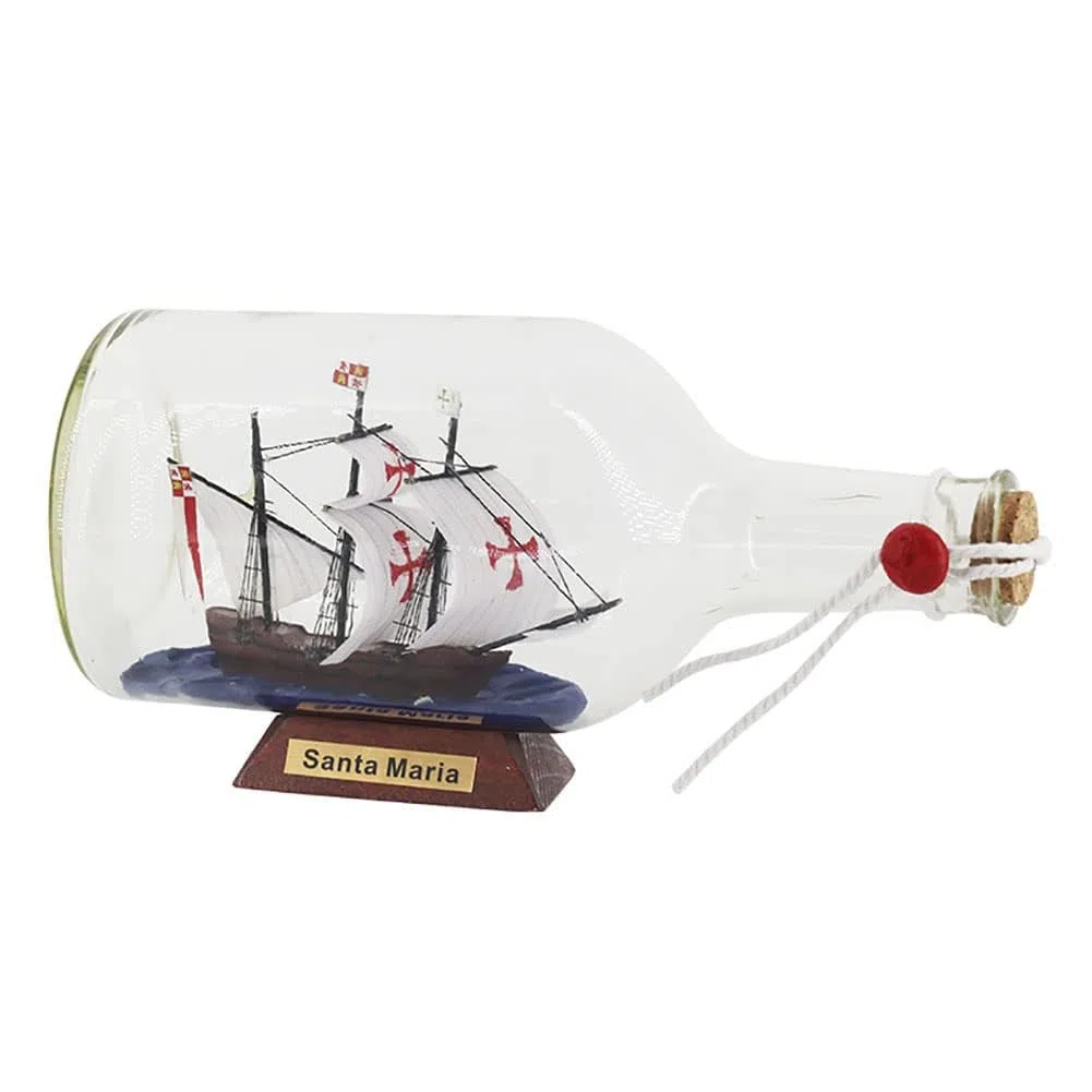 Decoraciones de Modelo de Velero Clásico, Velero en una Botella, Modelo Acabado Barco en una Botella de Vidrio, Regalos Conmemorativos de Artesanía (22 * 9 * 11 Cm)