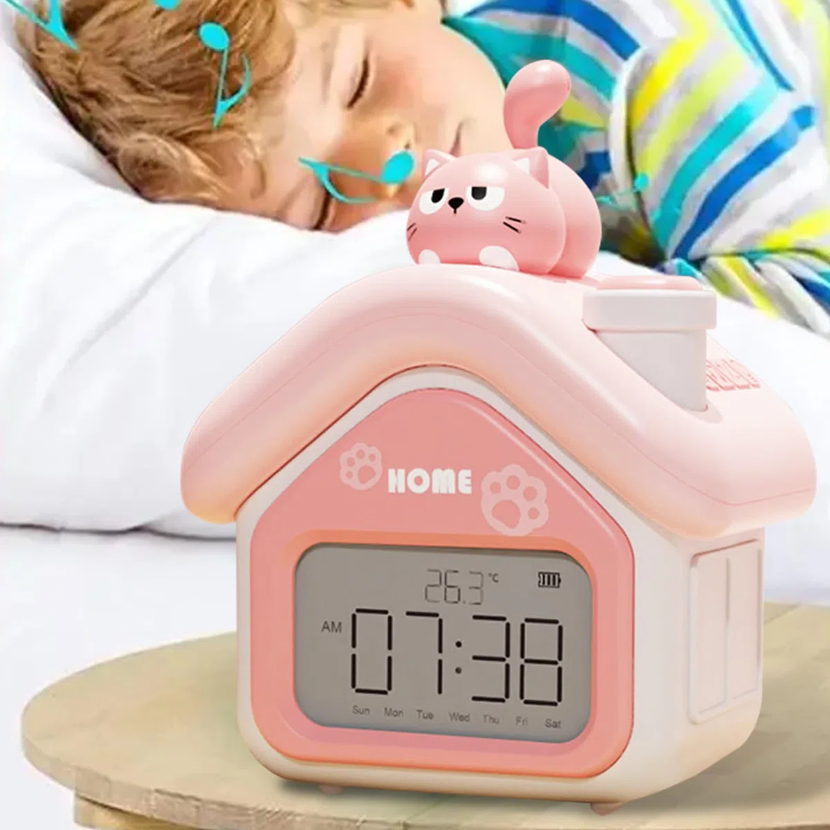 Genérico Reloj Despertador para Niños | Reloj Digital Infantil con Pantalla LED,Hogar Dormitorio Guardería Viaje Dormitorio Infantil Regalo