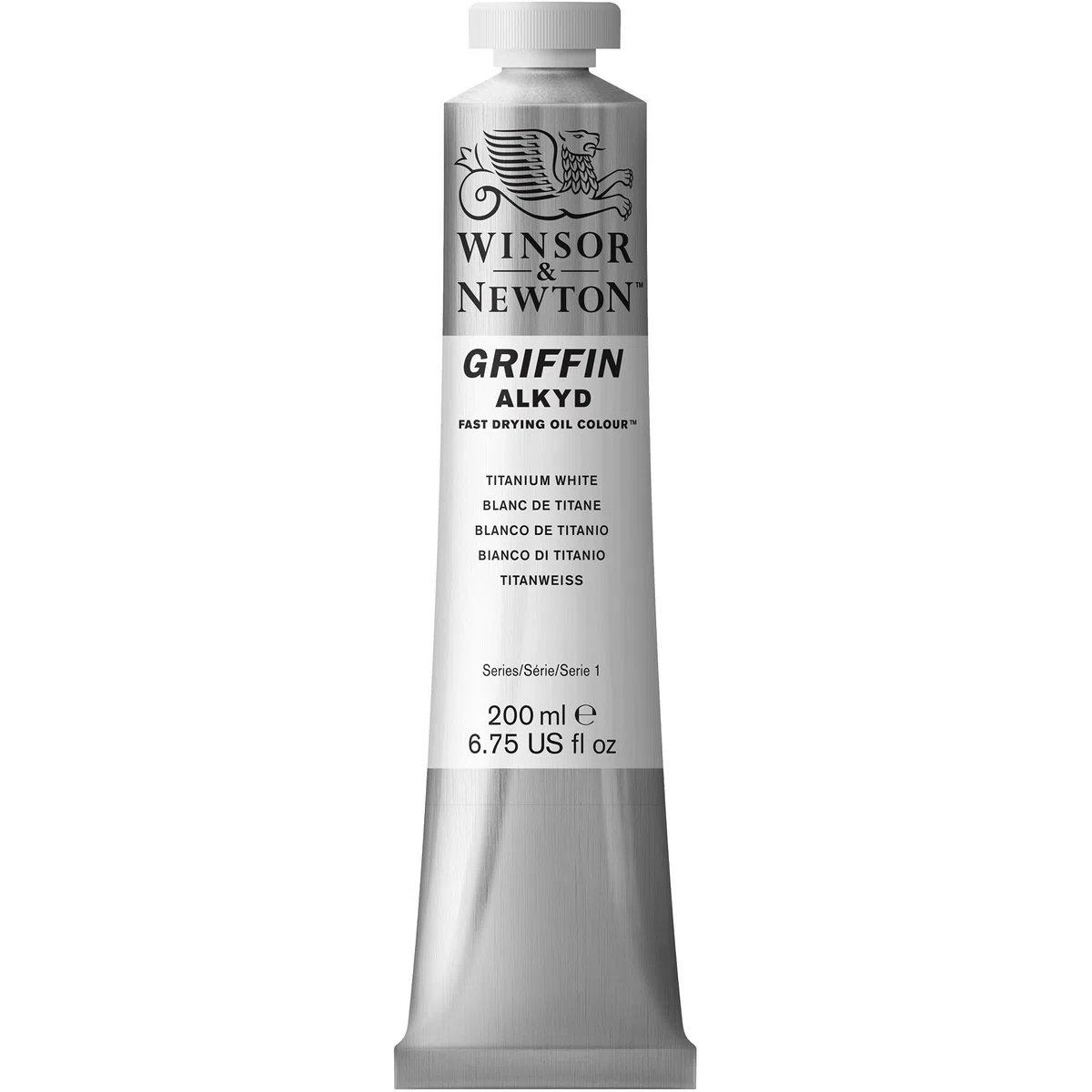 Winsor & Newton óleo al de secado rápido Griffin Alkyd - tubo de 200ml color blanco de titanio