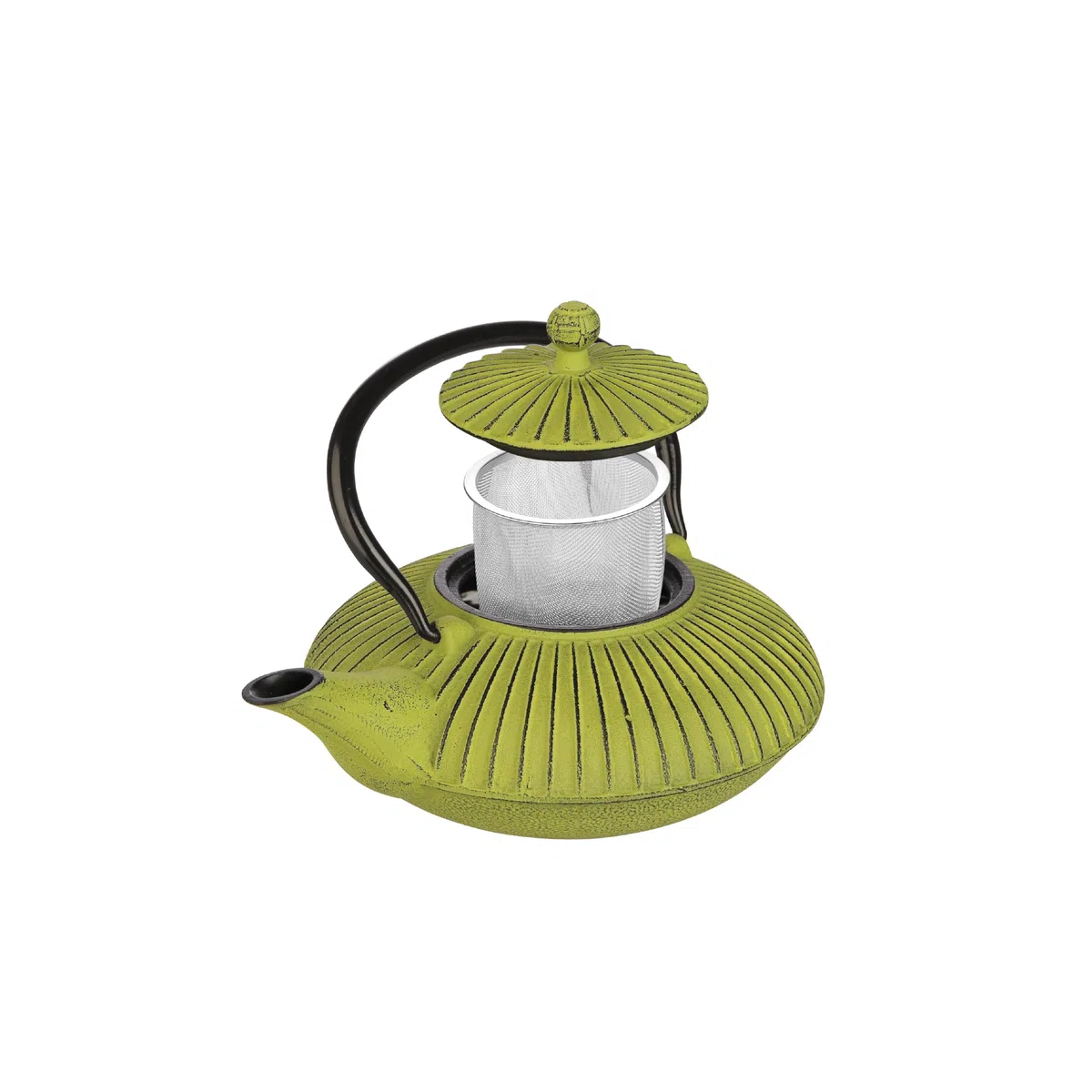IBILI - Tetera hierro fundido Verde, 0.78 litros, Interior esmaltado, Apto para inducción