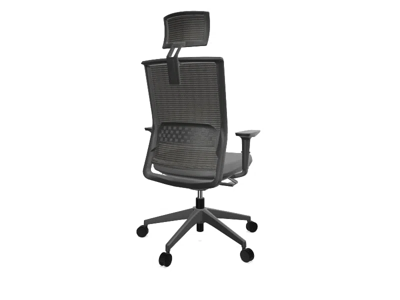 Silla ergonómica profesional Actiu Stay respaldo malla Space Gray, Silla escritorio Sistema Syncro auto, Sistema traslación horizontal Gris Negro