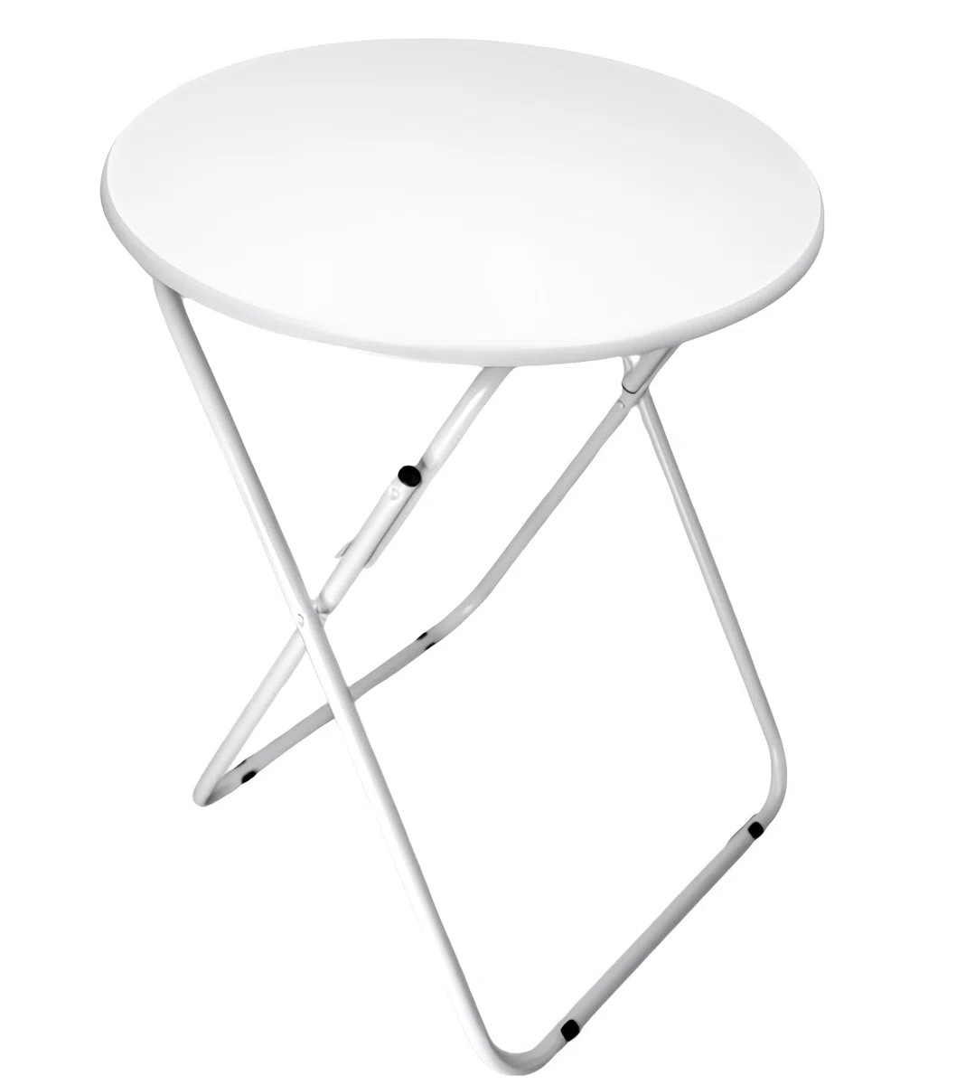 HERSIG - Mesas Auxiliares Plegables - Mesa Plegable Blanca d48x66 CM - Mesa Jardin Exterior - Mesas Plegables Portatiles Resistentes - Ideal para Camping, Picnic, Comidas, Trabajo, Fácil de Guardar