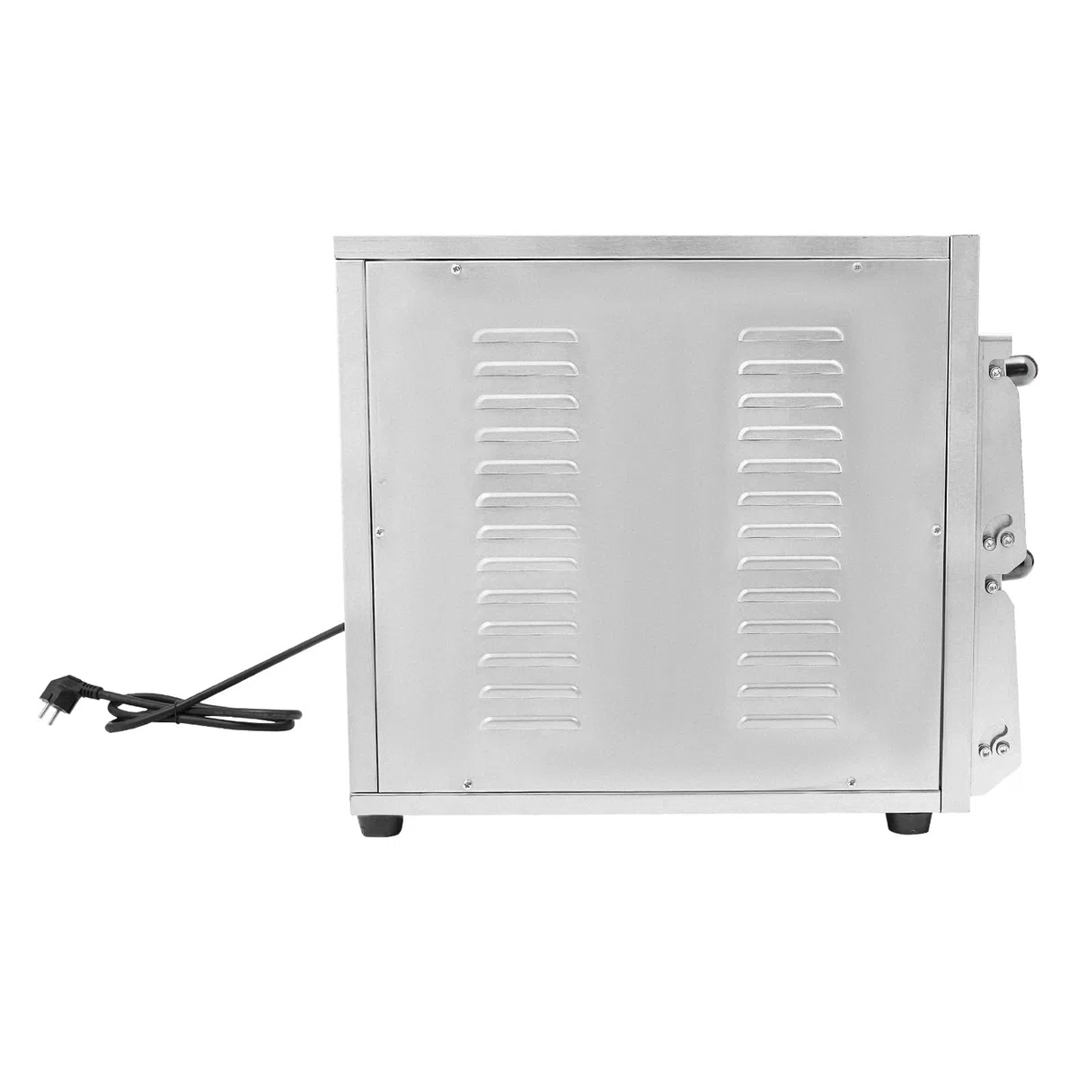 Horno de pizza de doble cámara, horno eléctrico profesional para pizza de acero inoxidable con 4 botones giratorios 50-350 ℃ Temperatura ajustable, para gastronomía