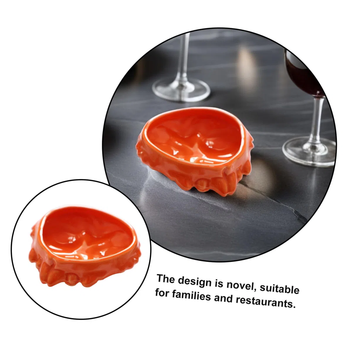 Cabilock Plato De Cerámica Crab Diseño Novedoso Perfecto Para Familias y Restaurantes