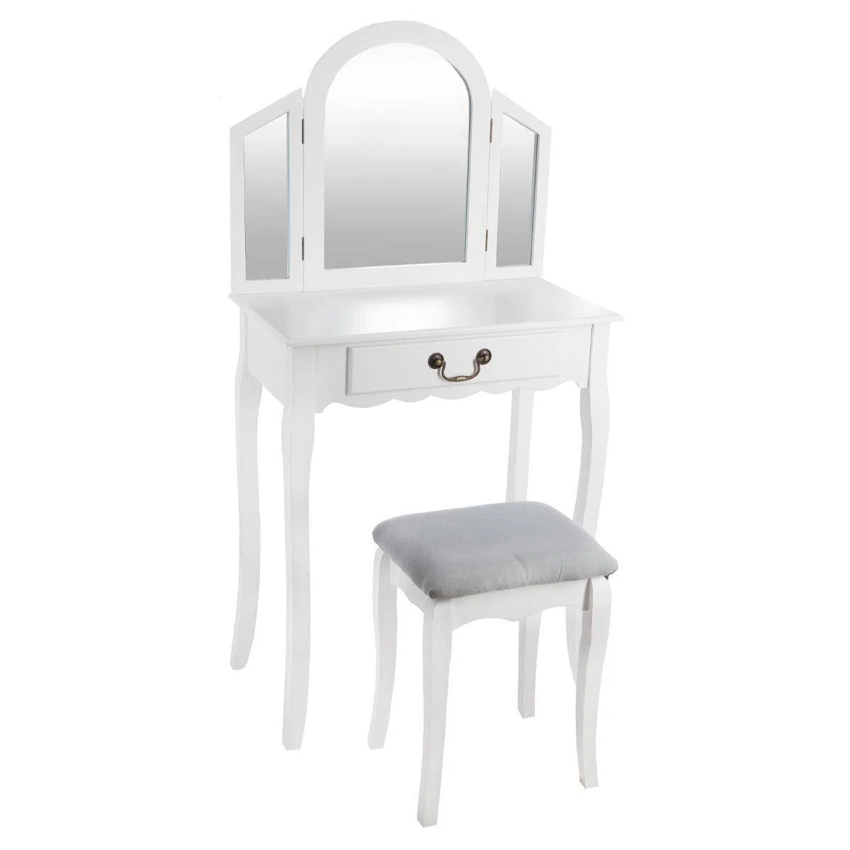 ATMOSPHERA CREATEUR D'INTERIEUR Taburete, Blanco, 28 x H. 46 cm