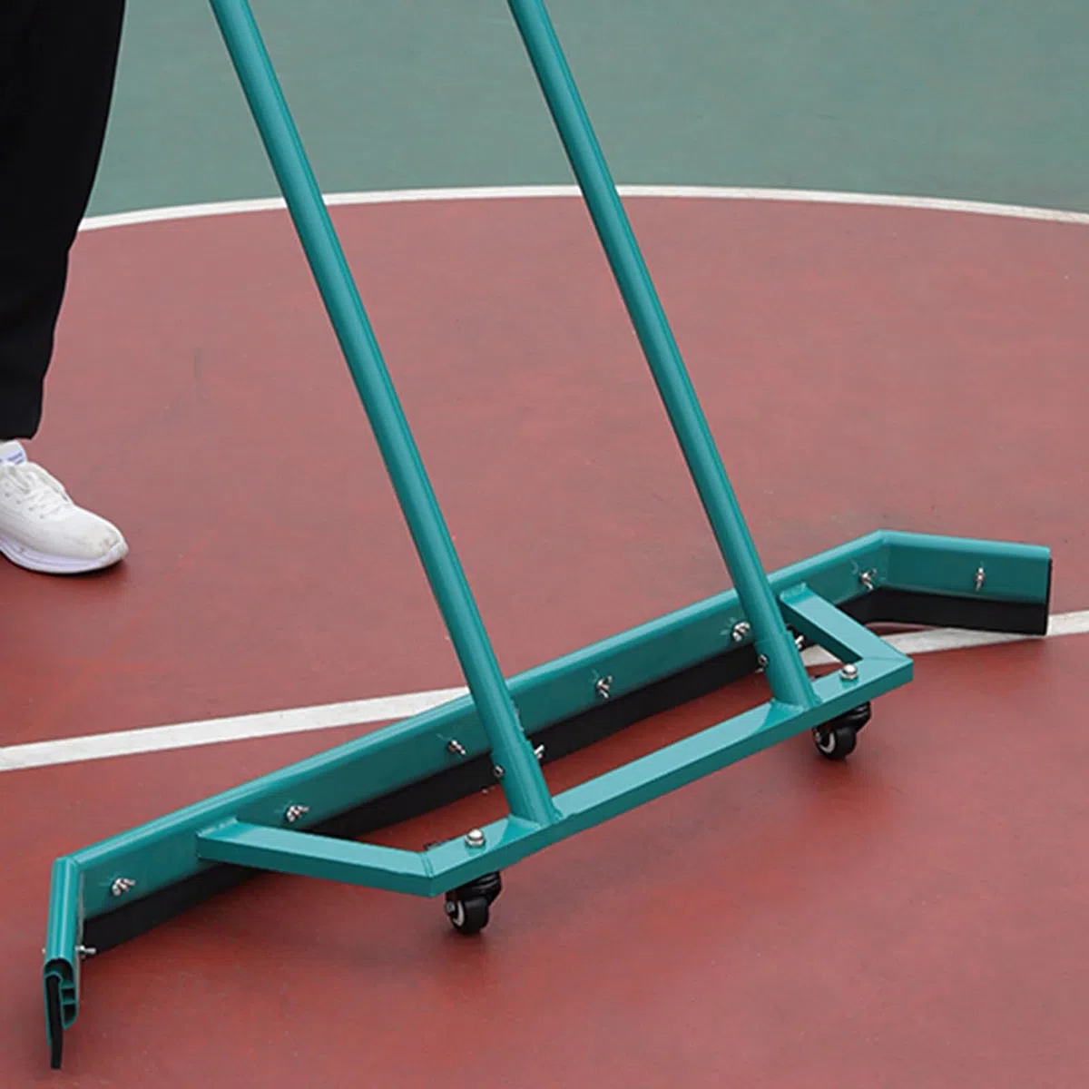 Escobilla de Goma Ligera de Aluminio para Pistas de Tenis, Escoba de Goma Resistente para Eliminar el Agua de Lluvia, Hoja de Espuma EVA de 150 cm, Color Naranja. (Green)