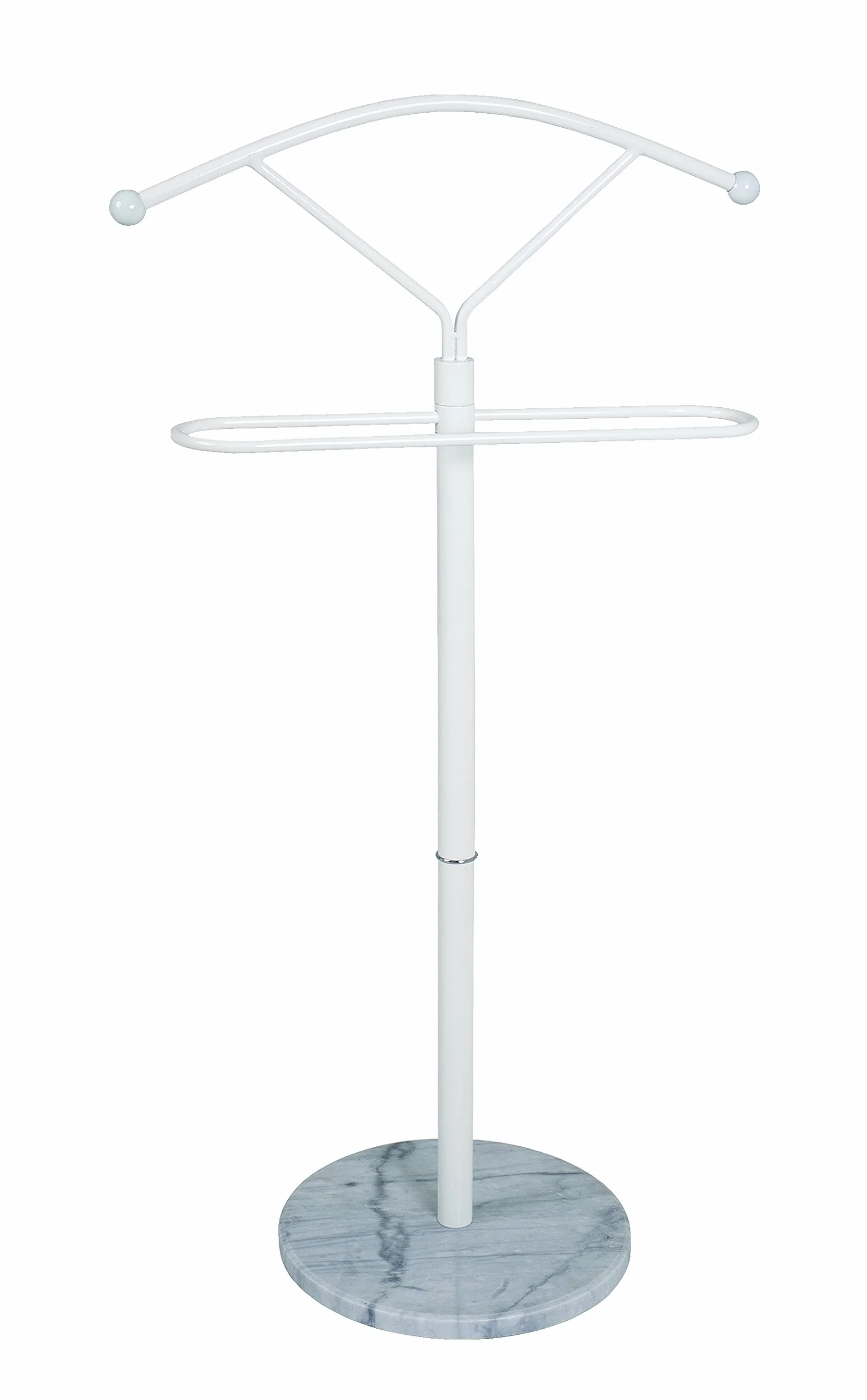 HAKU galán de noche mármol blanco metal perchero mudo dormitorio - Medidas: Ancho 50 x Alto 105 x Profundidad 32 cm, Estilo: Moderno