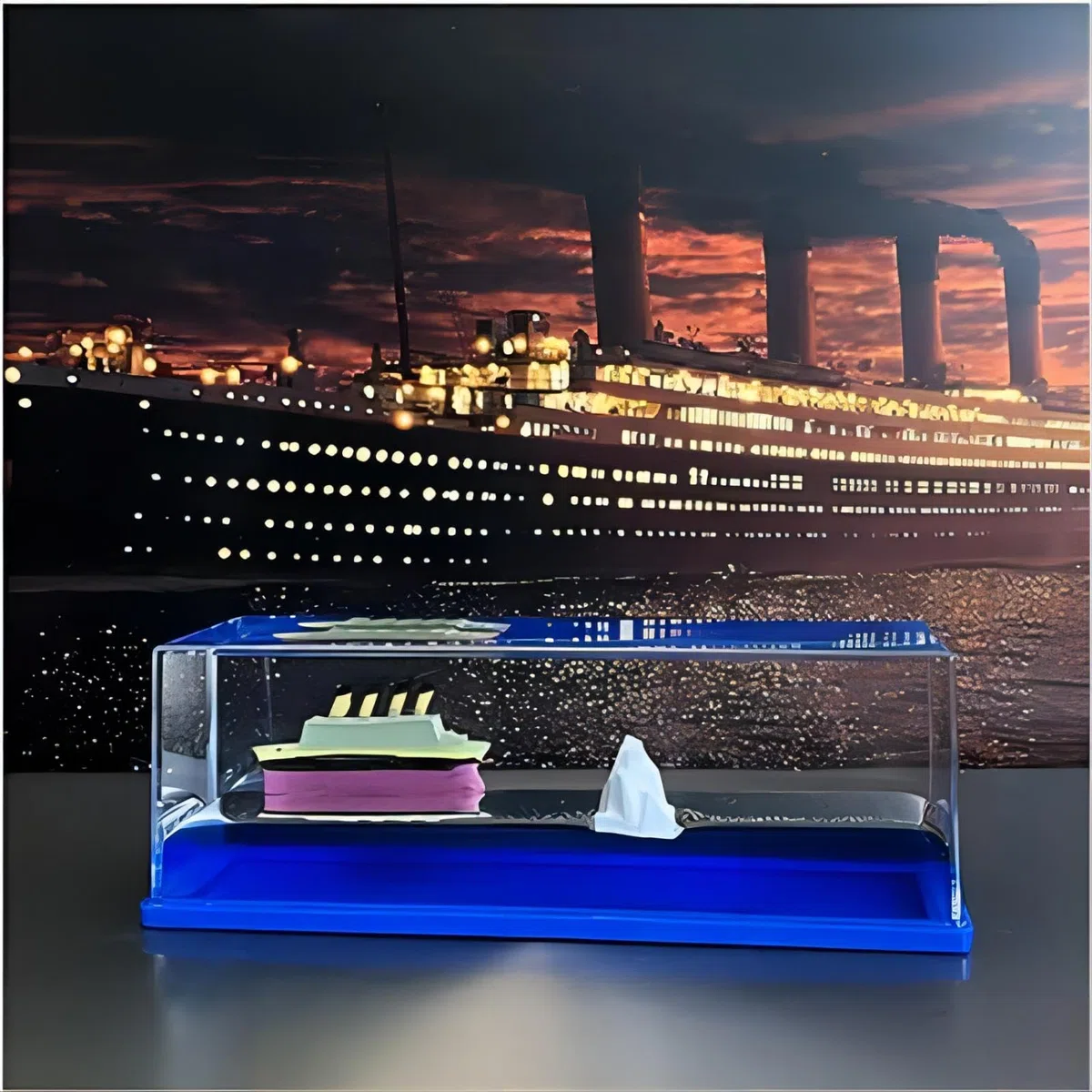 Botella de Deriva para líquidos, Thousand Sunny Barco, Juguete Titanic, Botella Inhundible, Maqueta Barco Pirata Perla Negra, Decoración de Mesa para Oficina o Hogar (Estilo 1)