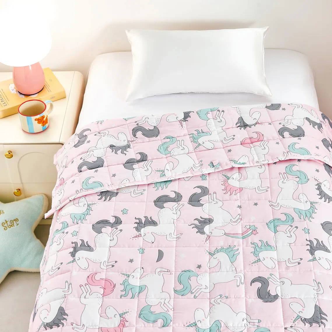 Sleepymoon Manta pesada (algodón unicornio, 100 x 150 cm, 2 kg)