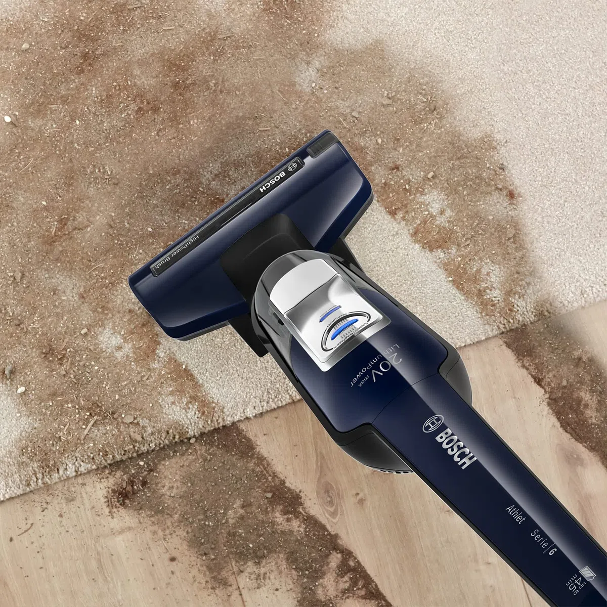 Bosch Athlet Serie 6, Aspirador Escoba inalámbrico, BCH85N, Alta Potencia de succión, máxima flexibilidad, Filtro higiénico, Azul