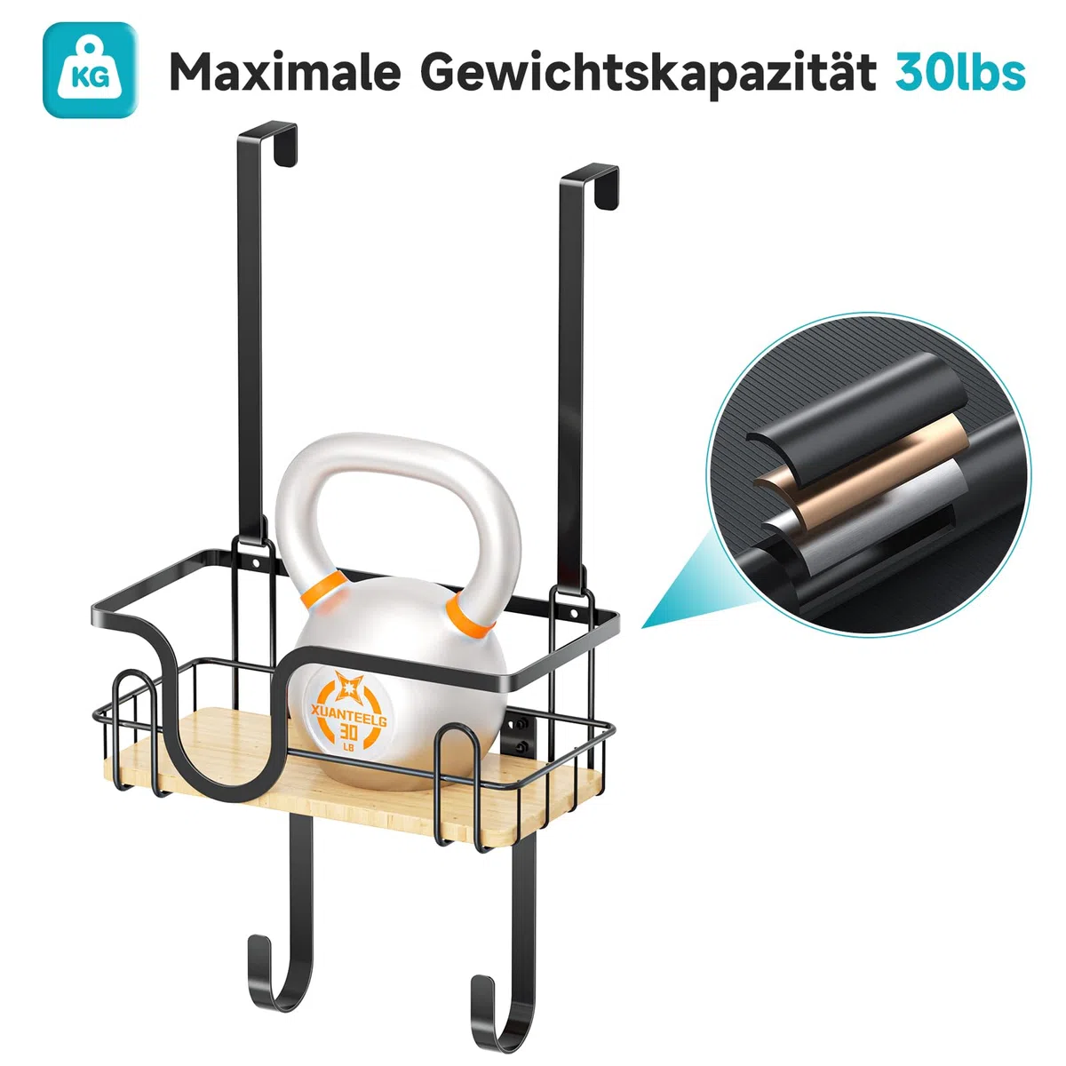 Colgador Tabla Planchar, Soporte Plancha Pared, Metal Organizador de Soporte para Tabla de Planchar, Estante de Pared, con Cesta de Almacenamiento Grande y Gancho Desmontable, Negro