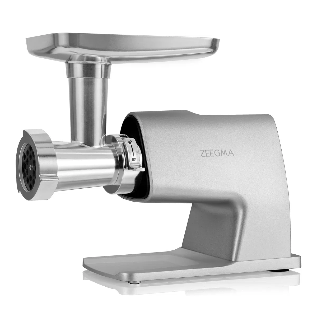 ZEEGMA MOLEN MASTER Máquina Eléctrica para Moler Carne, Potencia de 2500 W, 3 Discos de Acero Inoxidable, Accesorio para Embutidos, Rallador, Función Reversa, Pantalla Táctil