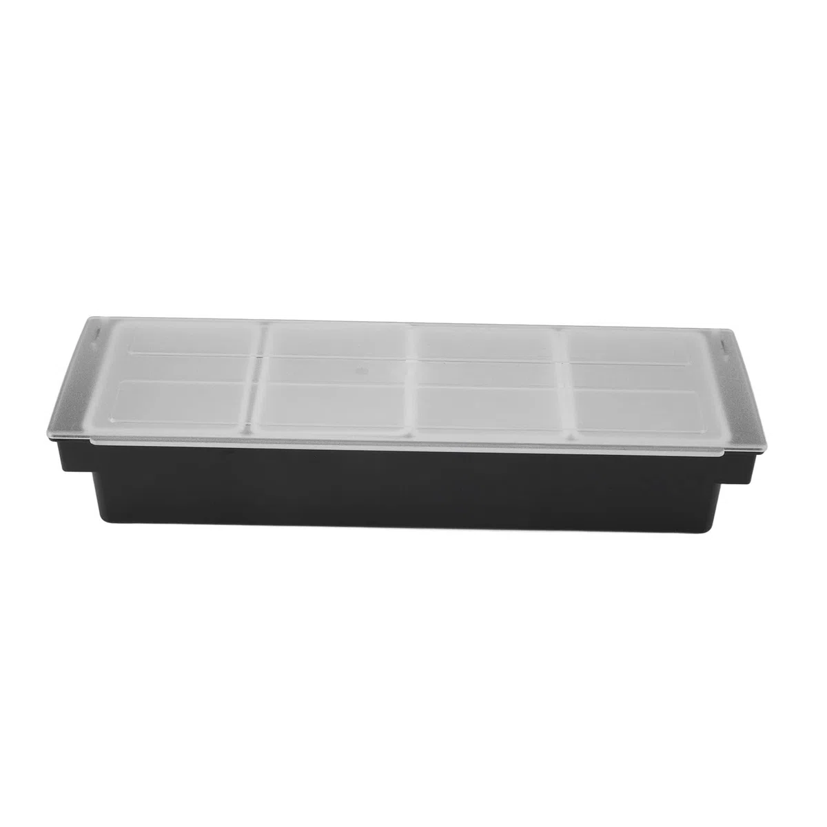 Haofy Organizador de Carrito de Condimentos, Carrito de Servidor de Condimentos, Carrito de Guarnición de Bar, Carrito de Frutas con Tapa para Bar, Restaurantes, Fiestas, Camping(4 Compartimentos)