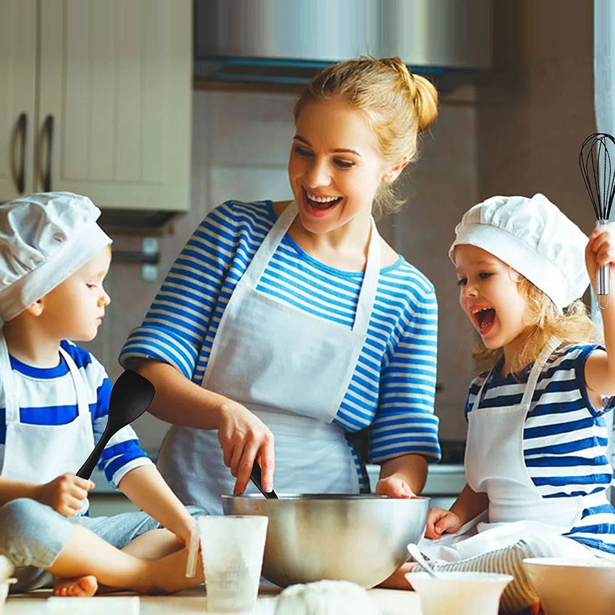 JOYBOY Utensilios Cocina de Silicona,37 Piezas uego de Utensilios de Cocina,Resistente al Calor,Antiadherente y Resistente a los Arañazos,sin BPA Acero Inoxidable Accesorios Cocina