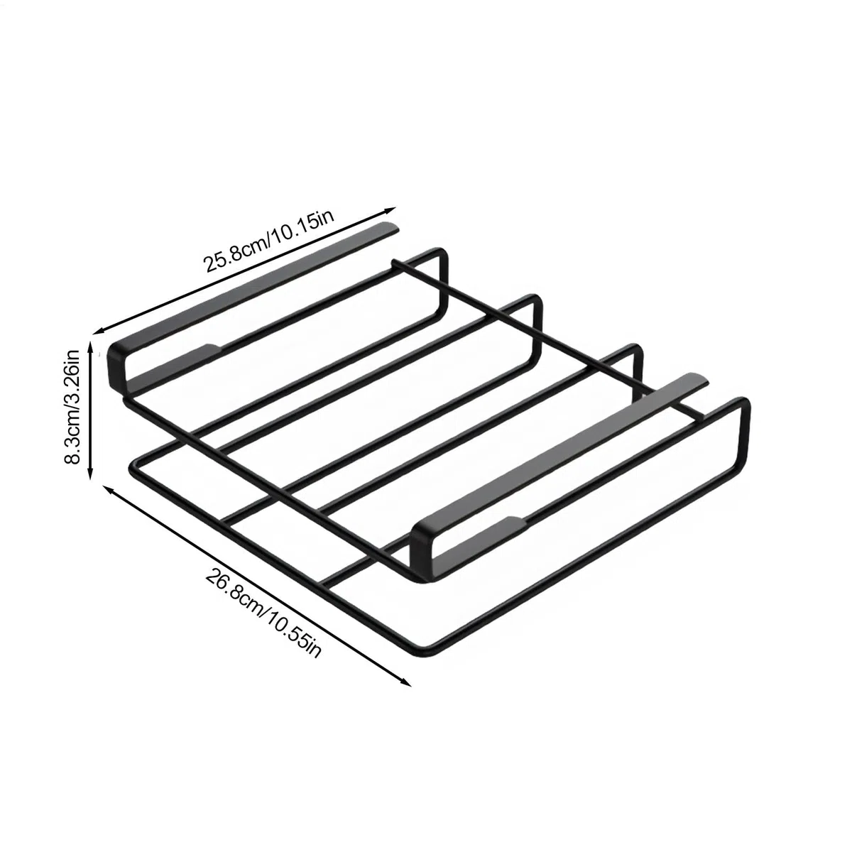 Organizador de tablas de cortar, soporte para tablas de cortar para debajo del armario, estante de almacenamiento para bandejas de horno, durabilidad y estabilidad bajo el estante para tablas de