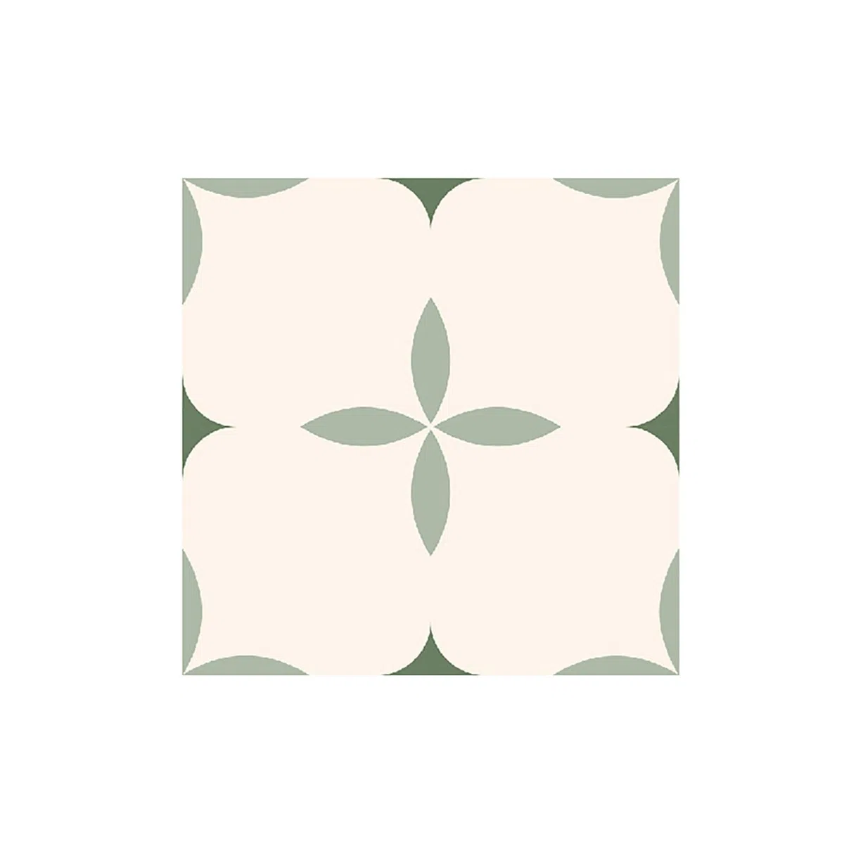 Alwayspon - Pegatinas adhesivas para azulejos, 20 piezas de 20 cm/8 pulgadas, blanco y verde, autoadhesivas, para pegar en azulejos, ideales para baño y cocina, protector antisalpicaduras, vinilo