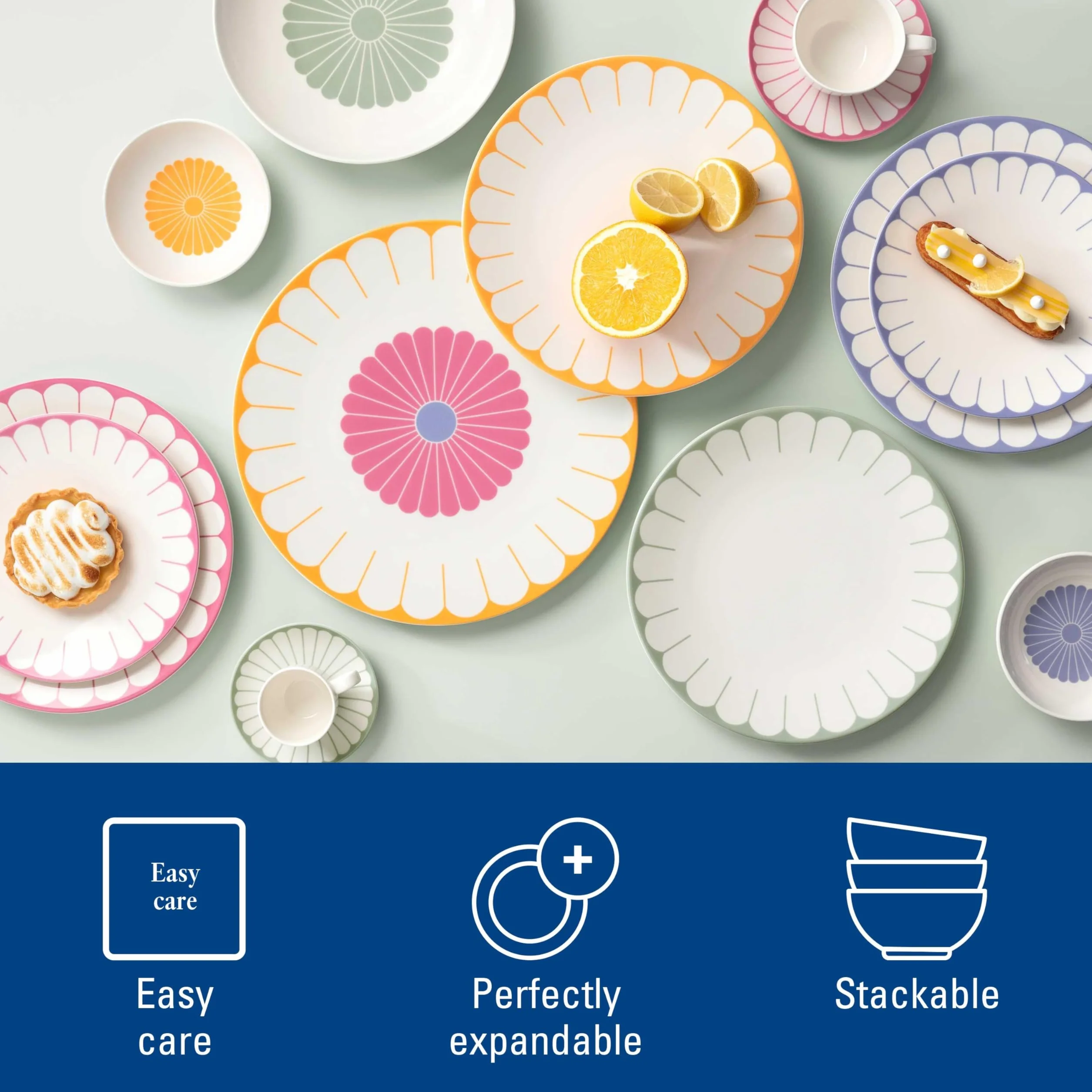 Villeroy & Boch - Fleur cassis plato rosa de desayuno, apto para lavavajillas y microondas, plato pequeño para postres desayunos, meriendas o tartas, porcelana Premium