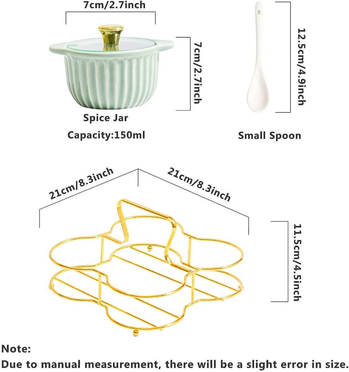 SAeWare Juego de 4 recipientes de cerámica para condimentos con tapa de cuchara y bandeja, tarros de condimentos con cuchara, cocina, especias, azúcar, encimera de cocina, color rosa, 4 piezas