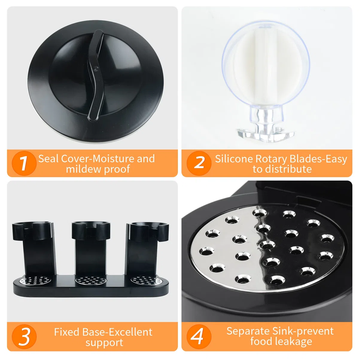 Sinceroduct Triple Food Dispenser Cereal Containers Storage Dispenser Food Storage Container Cereal Dispenser