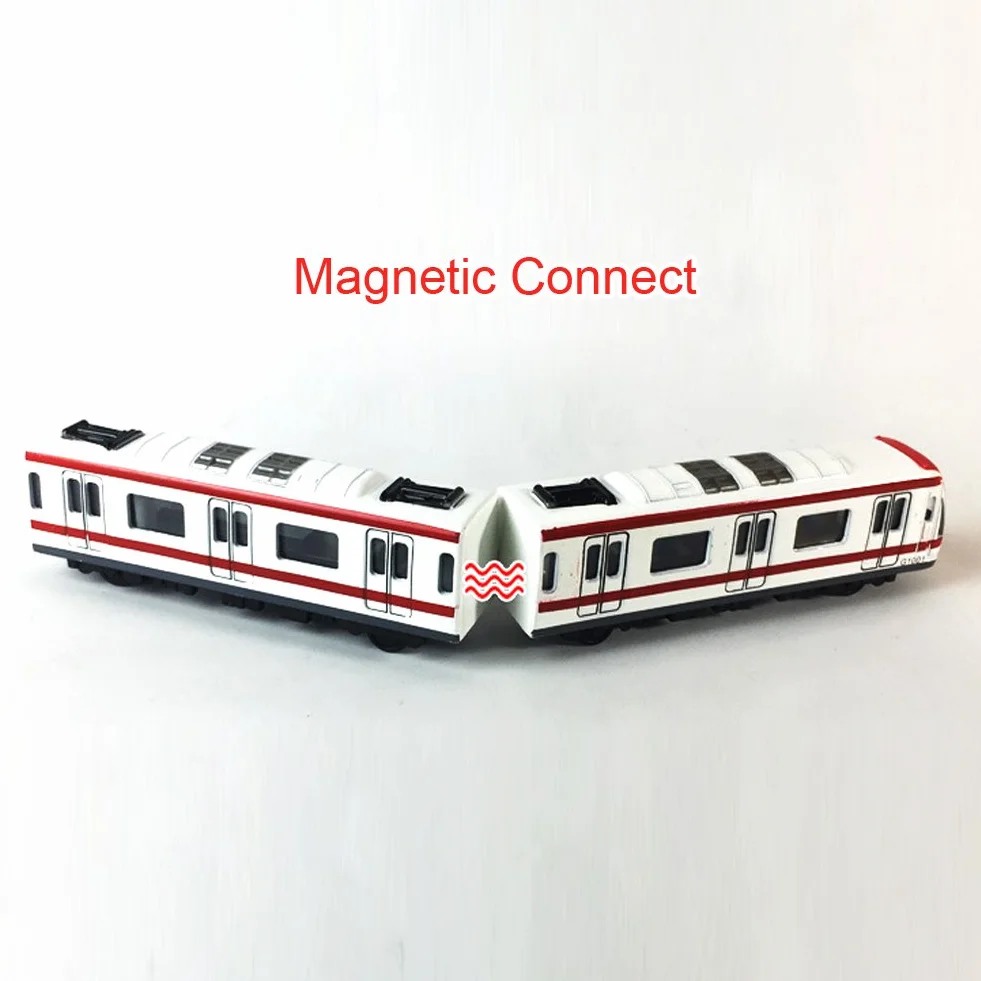 Modelo del Tren, 4pcs Juguete del Coche fijó el Modelo del Tren del subterráneo del ferrocarril de la Ciudad de la aleación, Metro de la aleación de la Escala 1/64 / Modelo del Coche ToysPlay