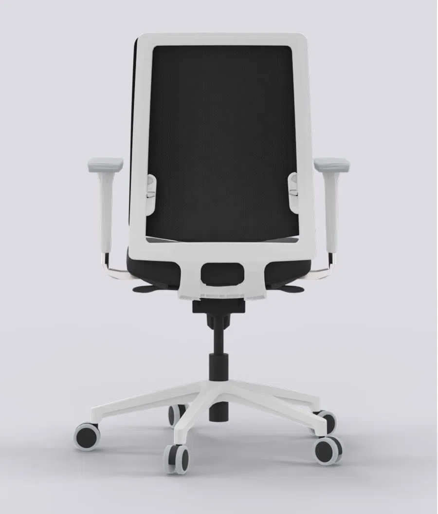Silla de Oficina ergonómica Blanca Negro Top Gama Profesional Sentis Silla o sillón de Escritorio