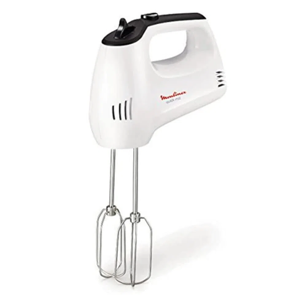 Moulinex HM3101 - Batidora amasadora y varillas con gancho para amasar y varillas para batir, 5 velocidades y función turbo, 300 W, pan y repostería