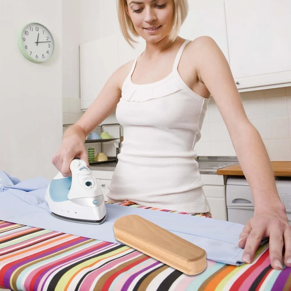 Kit de badajo de sastre, badajo de madera profesional con protector de planchado, bolígrafo de hueso, herramienta de costura para planchar, coser, plisar, modista