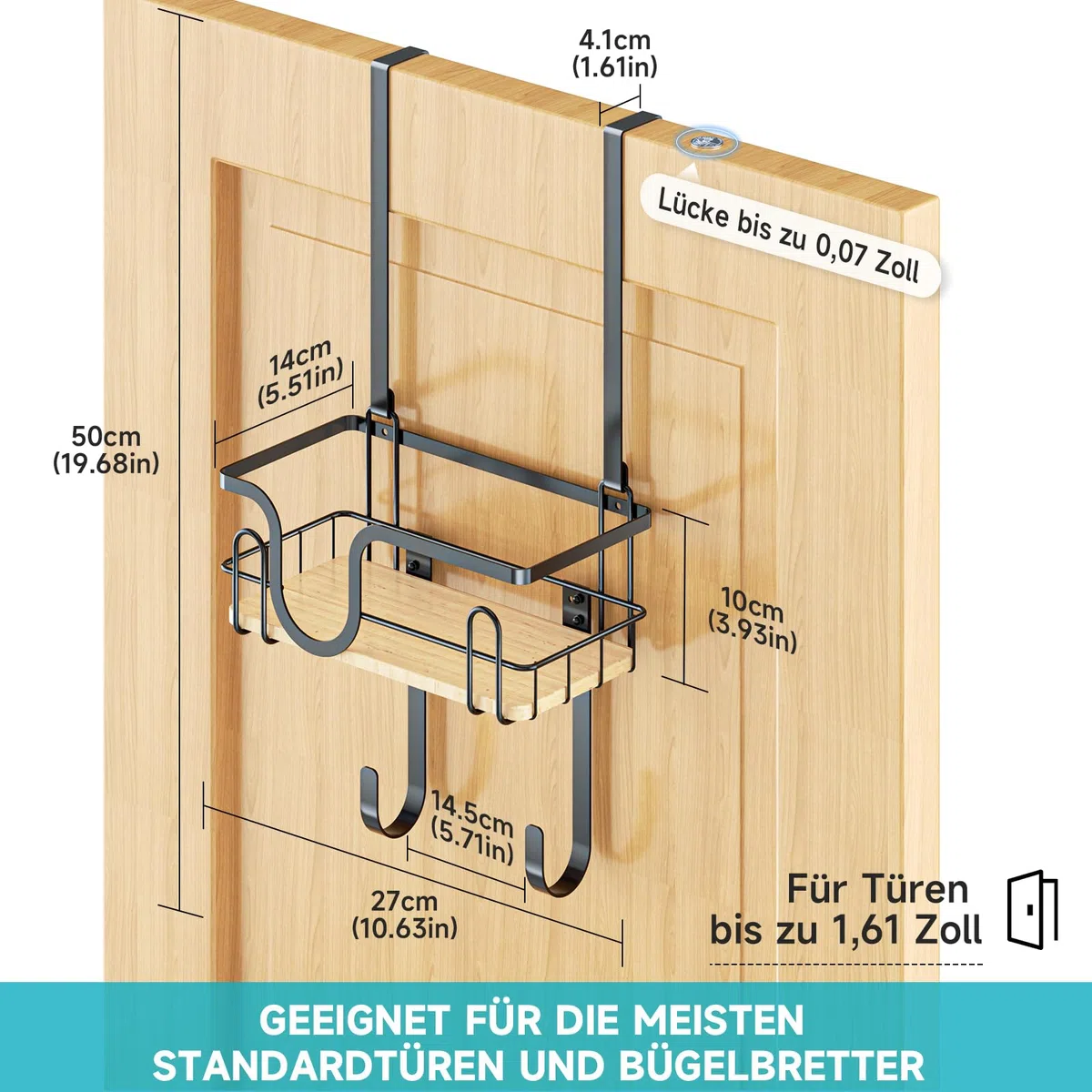 Colgador Tabla Planchar, Soporte Plancha Pared, Metal Organizador de Soporte para Tabla de Planchar, Estante de Pared, con Cesta de Almacenamiento Grande y Gancho Desmontable, Negro