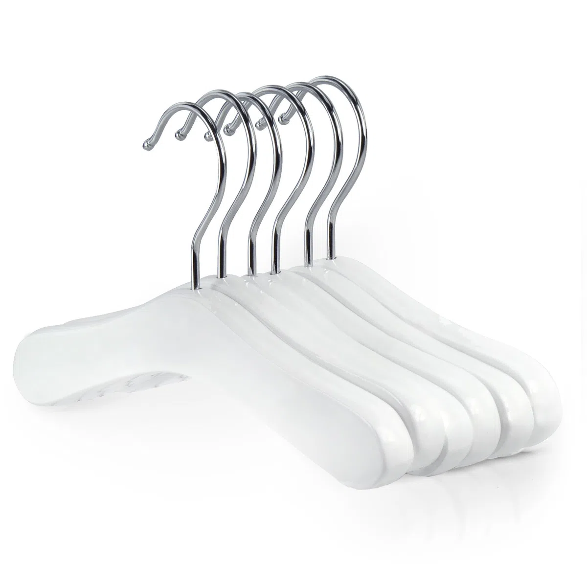 Hangerworld - Perchas de 25cm para Niños y Bebés. Madera Blanca 12 Unidades
