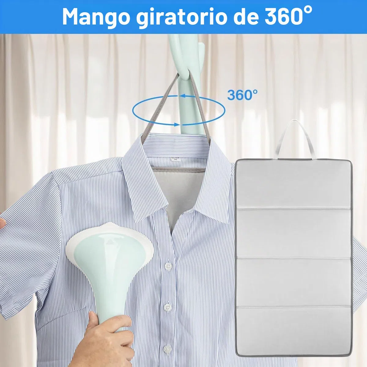 Tabla de Vapor para Ropa, Soporte Plegable para Plancha Vertical – colchón Planchado con Guantes para Dormitorio apartamento casa Cama Mesa Ropa encimera Hotel Camisa Viaje