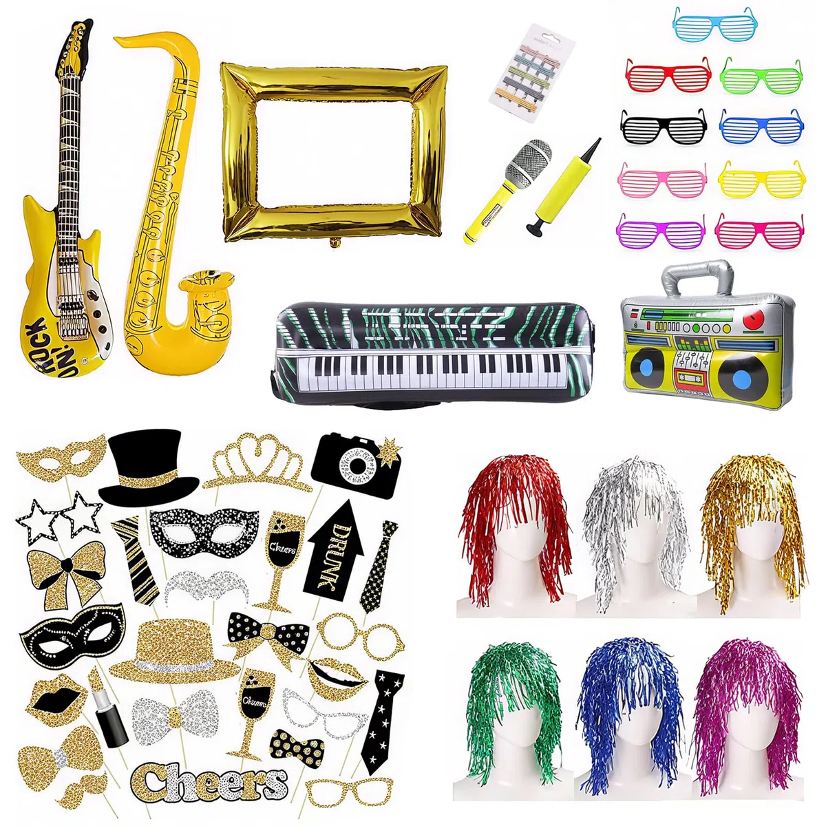 Raxfekro Atrezzo photocall Boda Accesorios Photo Booth Props Party photocall cumpleaños para Fiesta de Cumpleaños, Navidad, Boda, Auto Fotografía DIY Photo Booth Props Kit