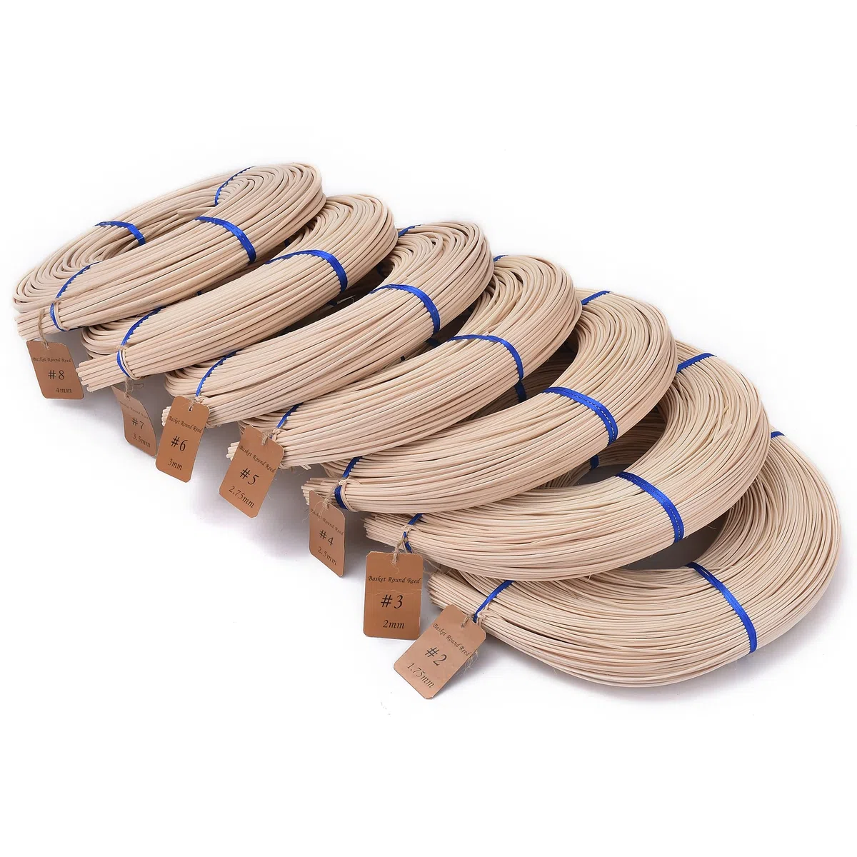 VFULIE Canasta redonda #7 de 3,5 mm, 1 libra, bastón de tejido para hacer sillas y tejer mimbre, suministros para hacer muebles de bricolaje