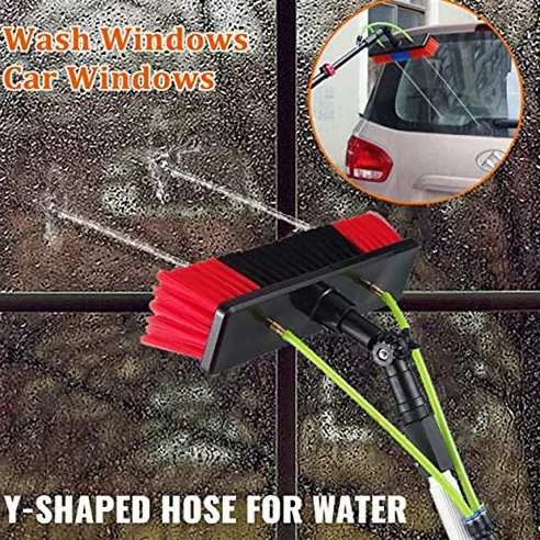 Kit de limpieza de paneles solares, limpiador de ventanas alimentado por agua con cepillo y manguera de 29 pies para un mantenimiento eficiente del panel solar y ventanas, ideal para propietarios de