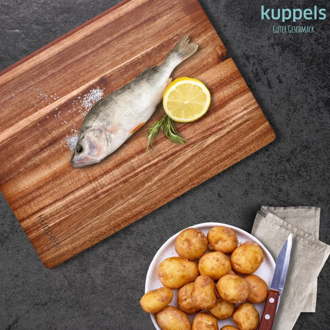Kuppels Tabla de Cortar SLICE de Madera de Acacia - 40 x 30 x 1,5 cm - Tabla para Servir
