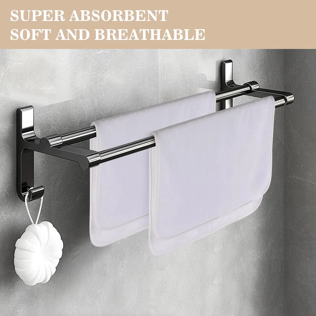 KinHwa Toallas de mano suaves de microfibra para baño, toallas absorbentes para invitados pequeños, toallas gruesas de cara de 30 cm x 50 cm, paño de secado rápido para baño, spa, gimnasio, paquete de