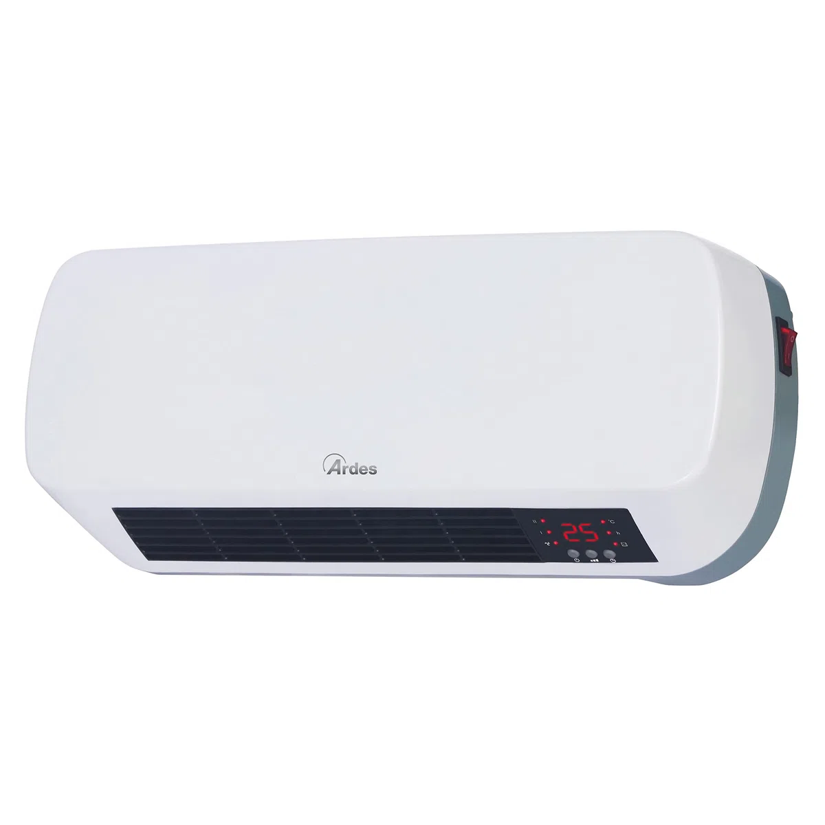 ARDES AR4W04P PARETO WEEK 2 Termoventilador Cerámico de Pared 2000W A Prueba de Agua, Termoventilador de Baño Programable Temporizador 12h, Panel Cerámico Blanco Smart con Magic Display Digital LED